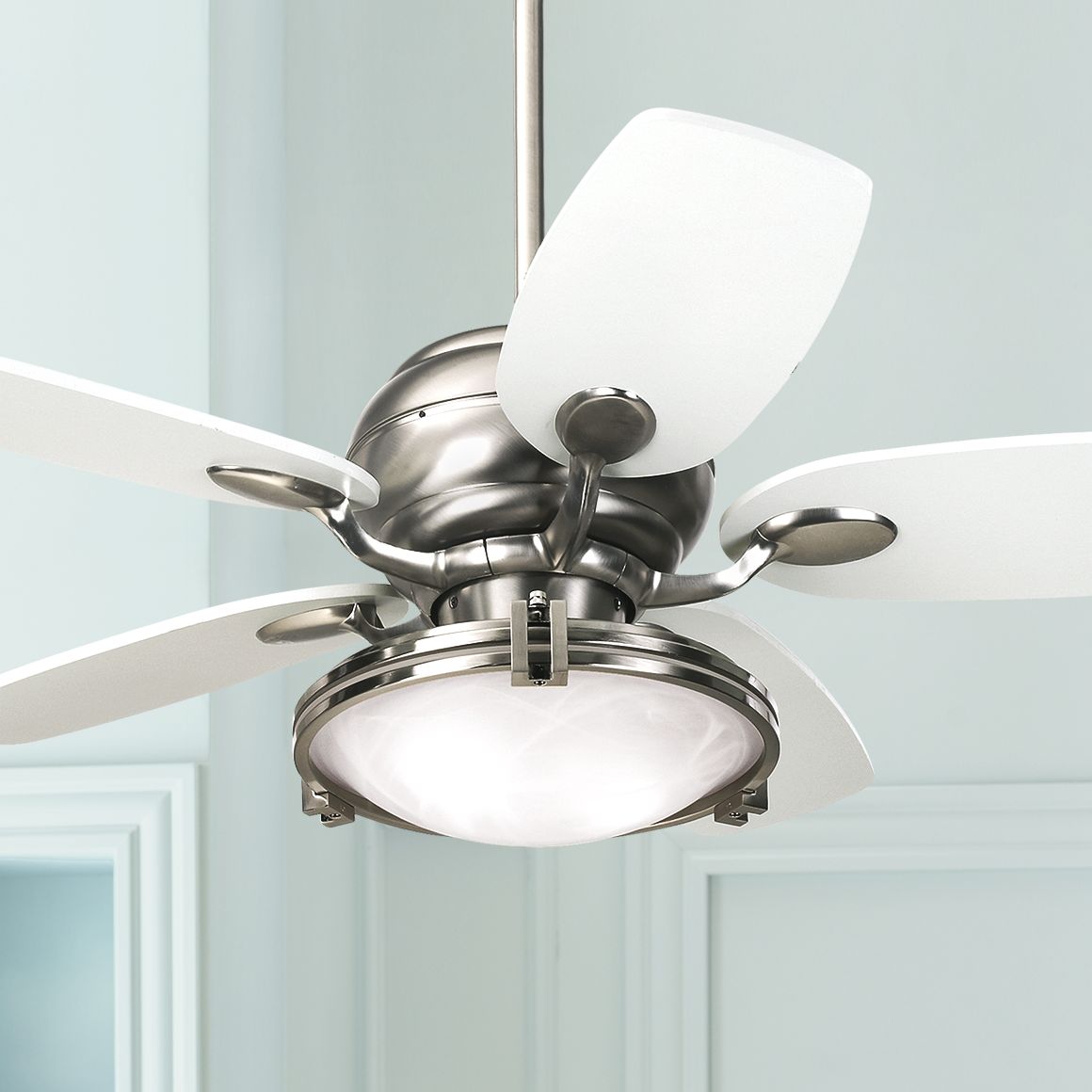 43" Casa Vieja Casa Optima™ Brushed Steel Ceiling Fan