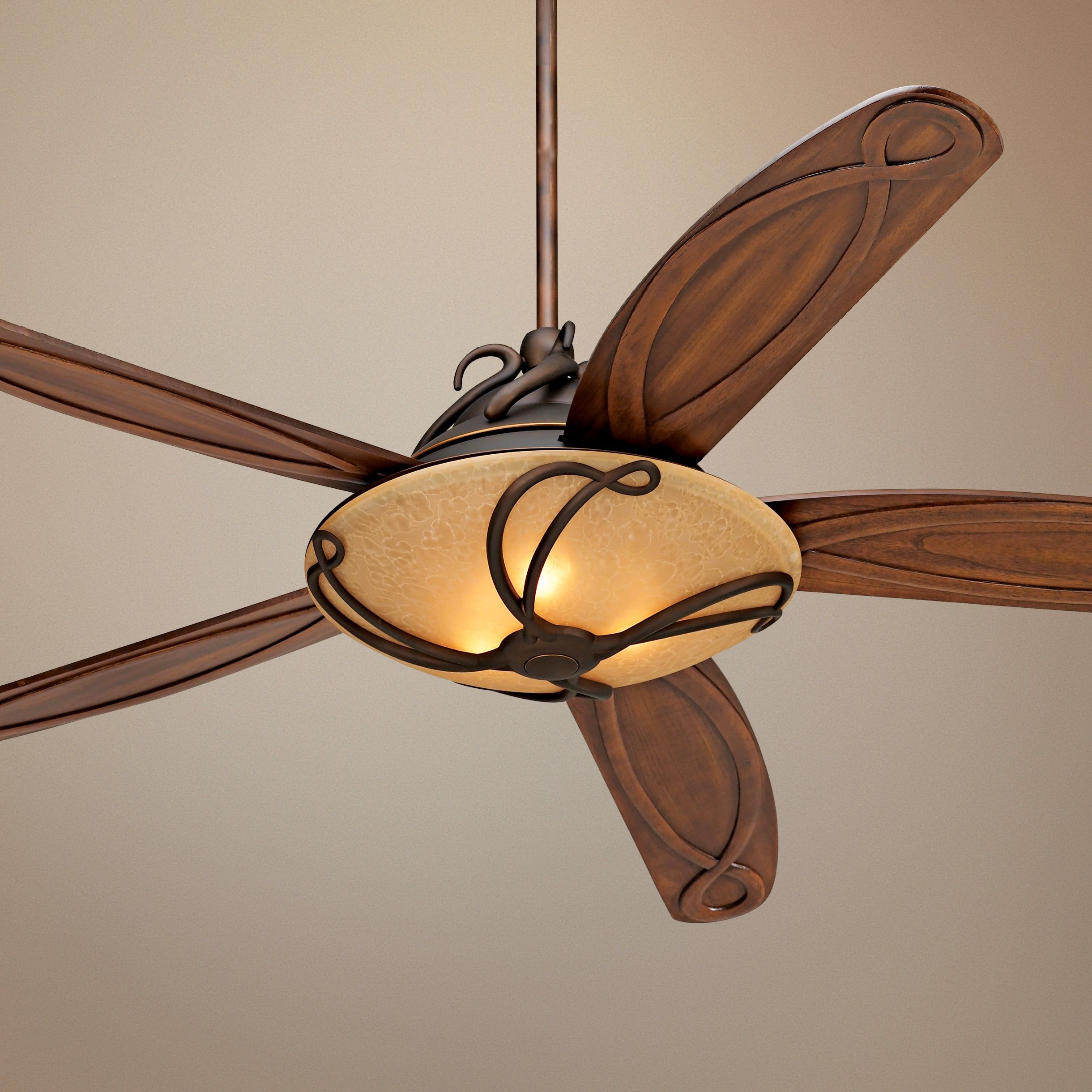 66" Monte Carlo Chloe Roman Bronze Ceiling Fan