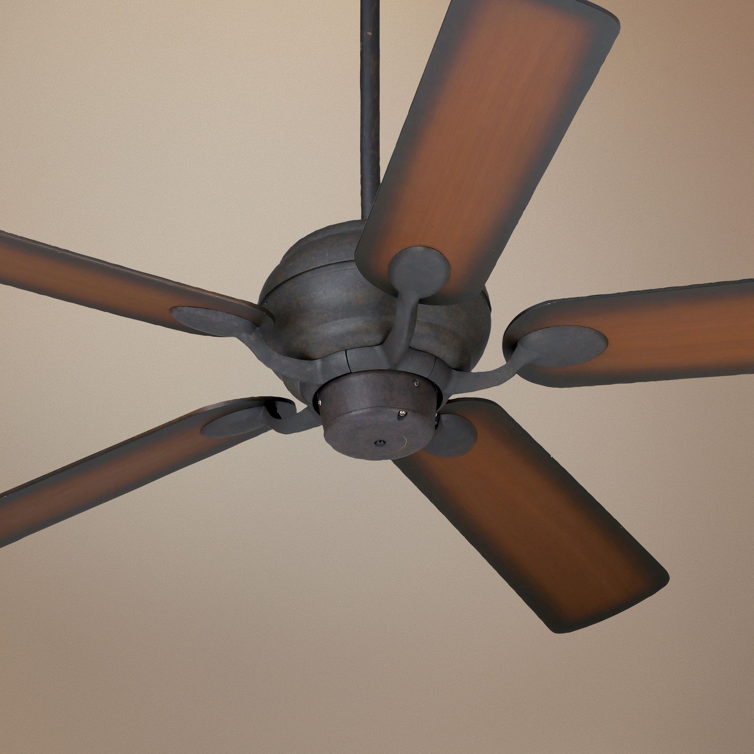 52" Casa Vieja® Black Rust and Teak Ceiling Fan