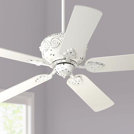 Casa Deville Antique Rubbed White Ceiling Fan - #87534-45518 | Lamps ...