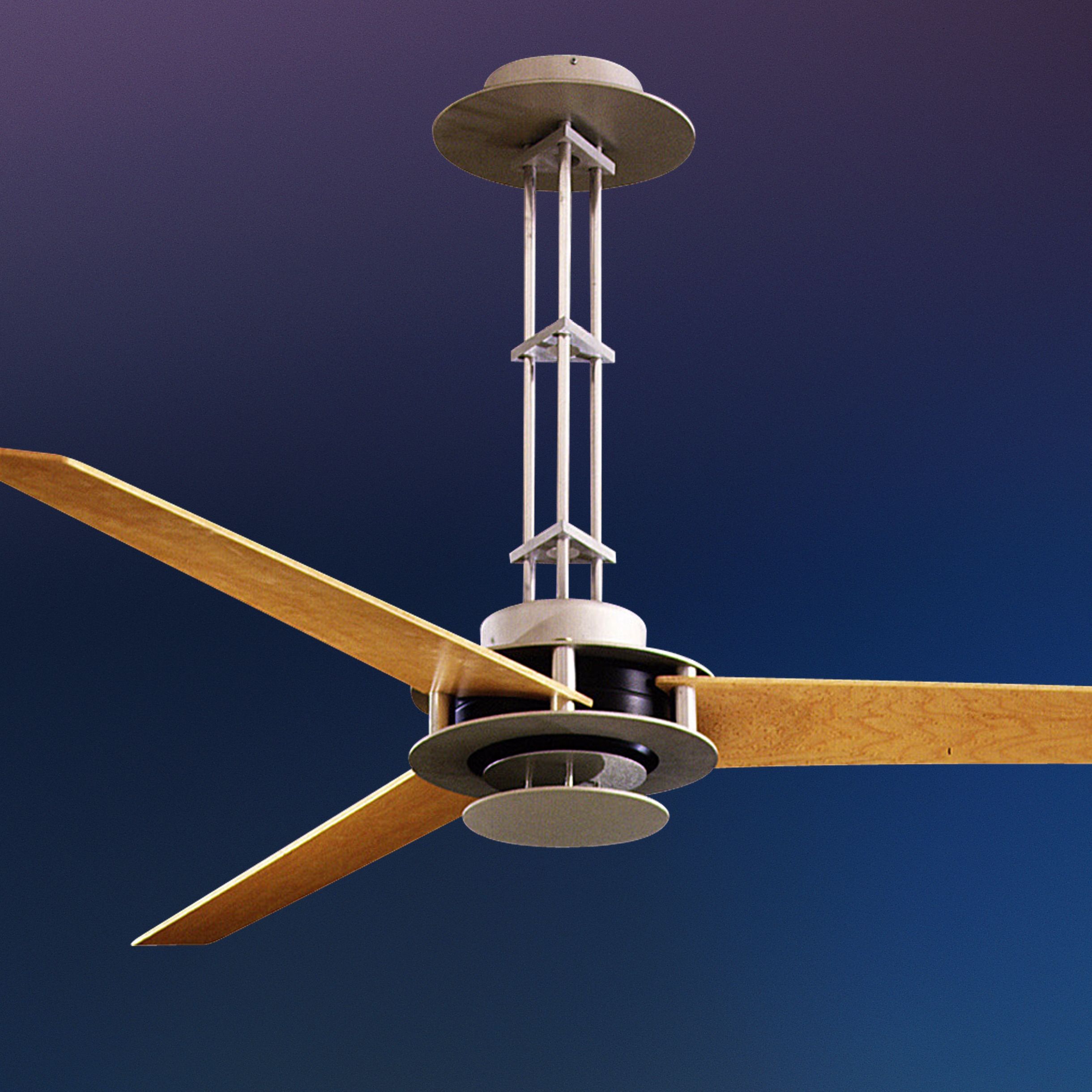 56" Minka Aire San Francisco Brushed Steel Ceiling Fan