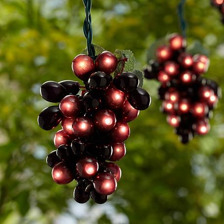 Burgundy 100 Micro-Bulb 10-Cluster Grapevine String Light