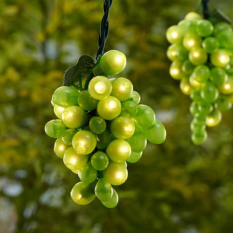 Green 100 Micro-Bulb 10-Cluster Grapevine String Light