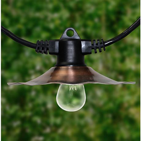 European Cafe 21-Light Copper Shade 100 String Light - #8W169 Lamps Plus