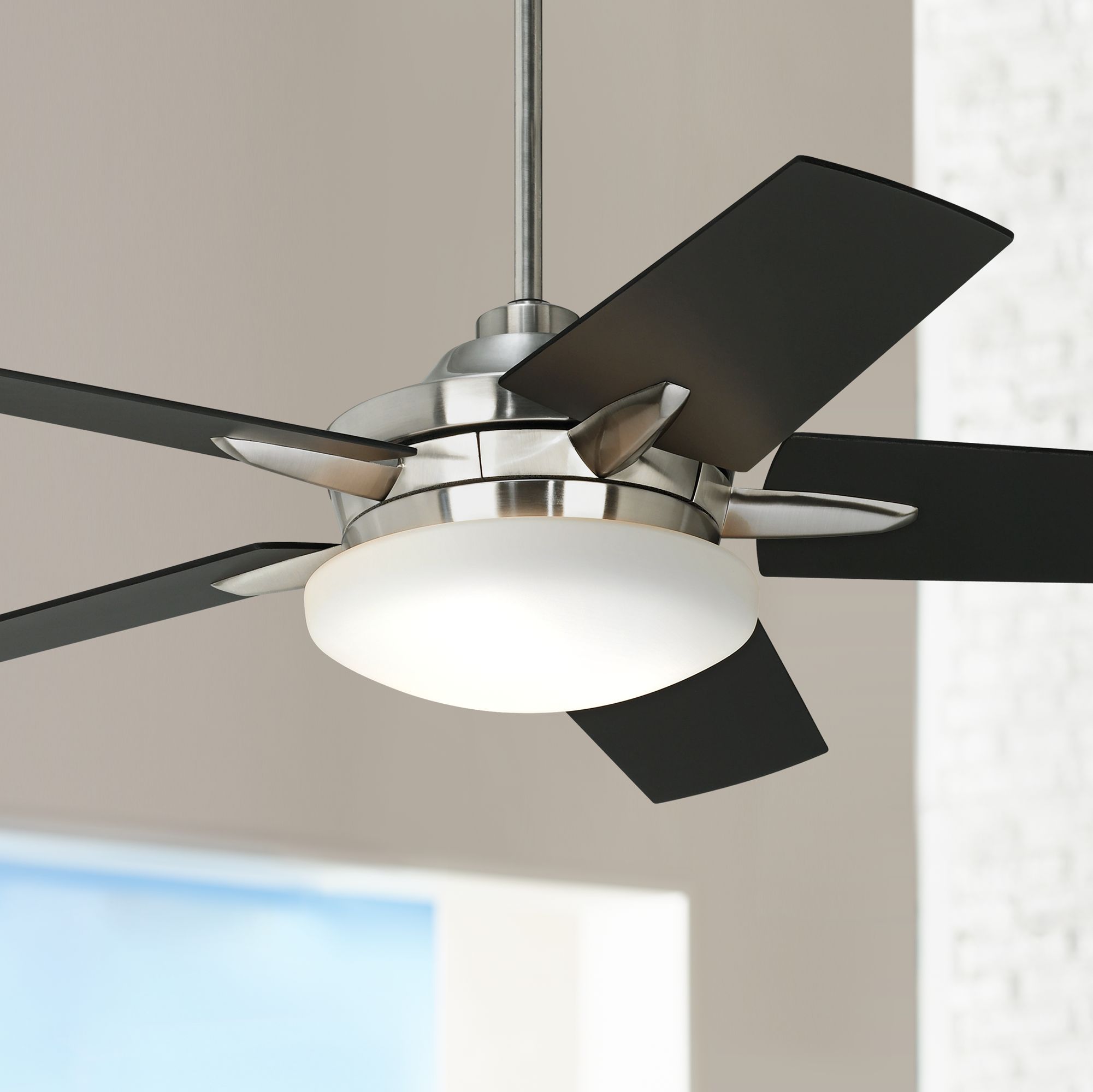 52 Casa Endeavor Black And Cherry Teak Blades Ceiling Fan 90515