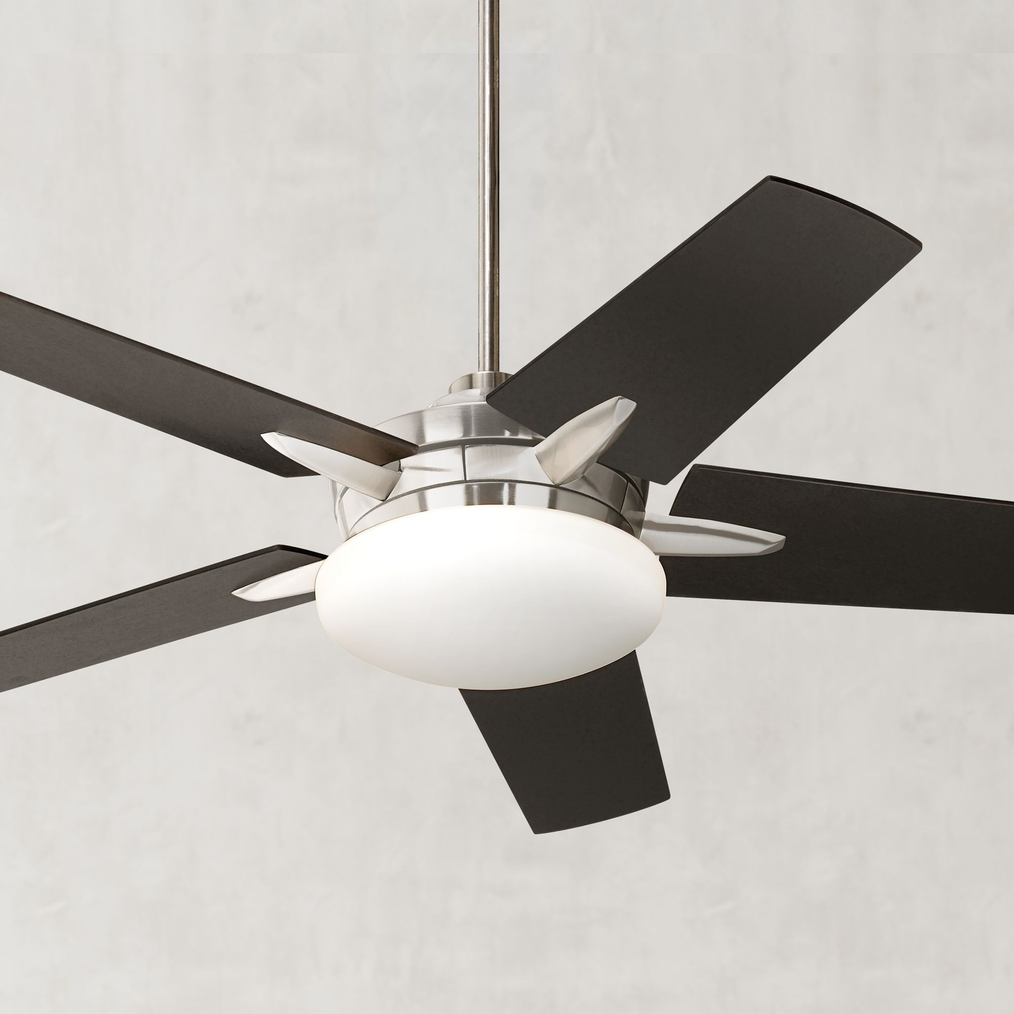 52" Casa Endeavor Brushed Nickel Espresso Ceiling Fan