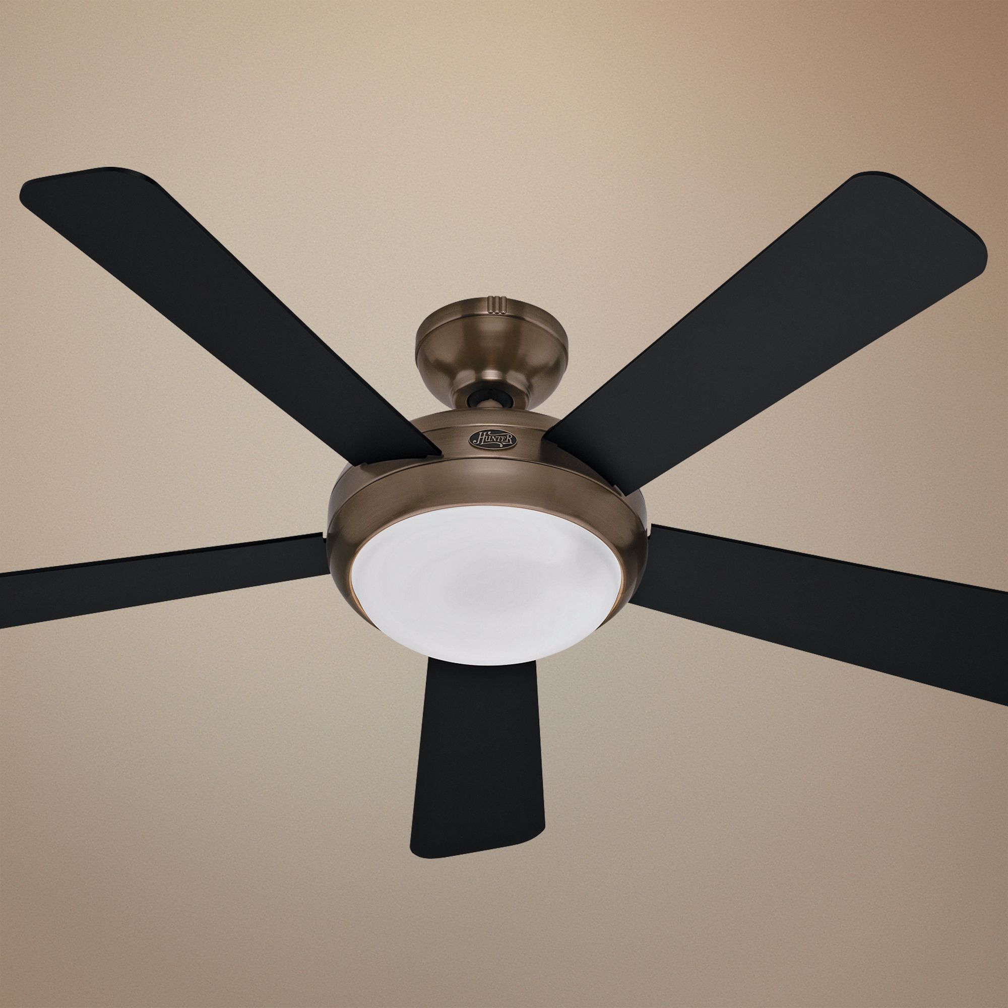 52" Palermo Brushed Bronze Ceiling Fan