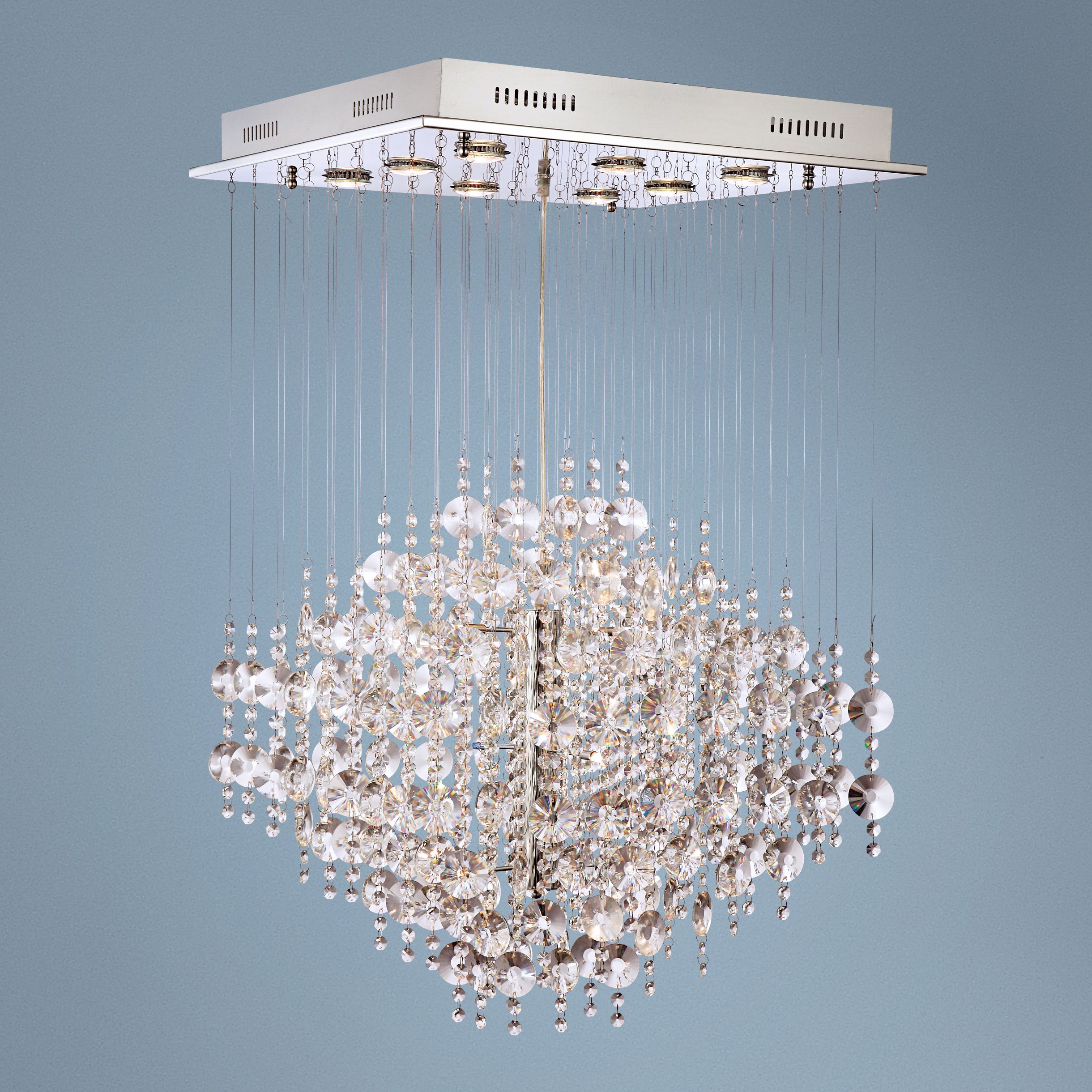 Crystal Cloud Suspension Halogen Chandelier