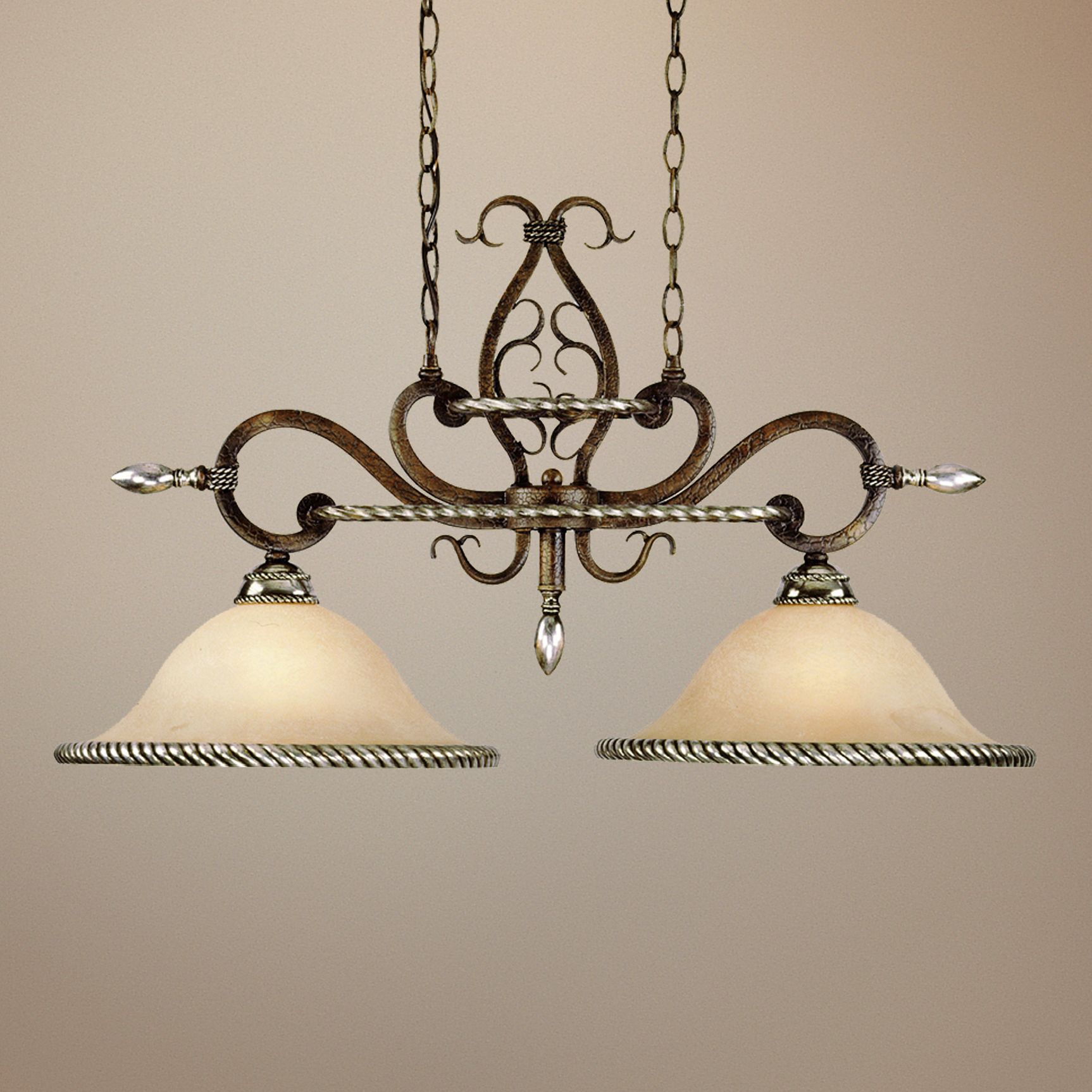Wentworth Bronze Crackle 33" Wide Pendant Chandelier