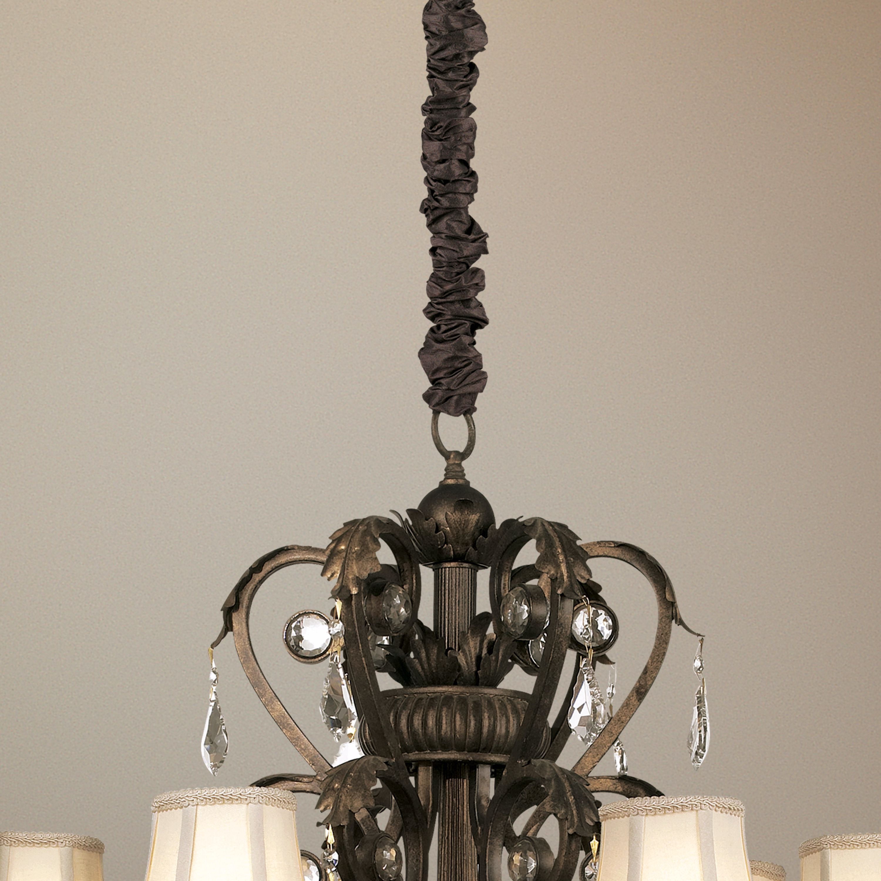 Brown Silk 46 1/2" Long Chandelier Chain Cord Cover
