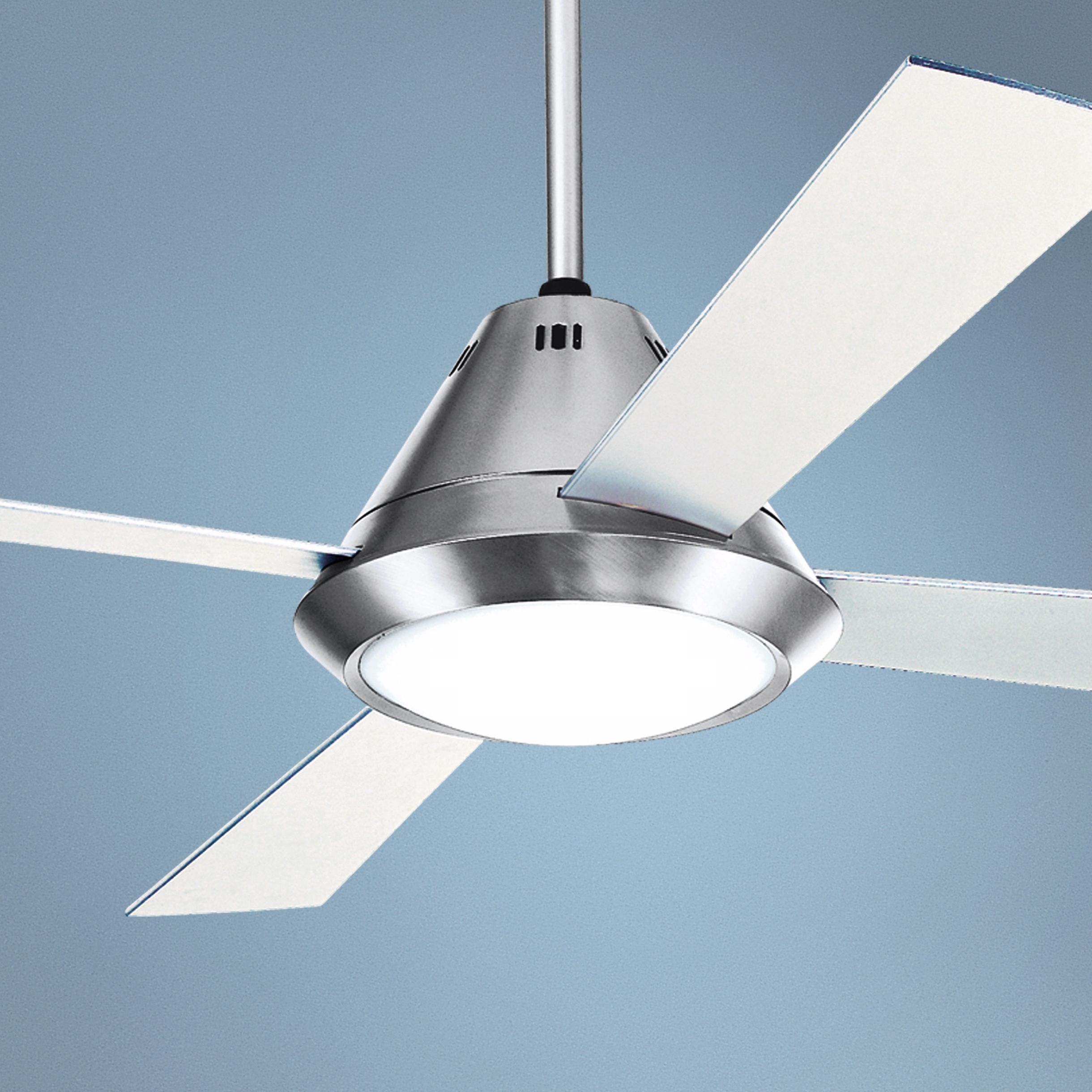 52" Casa Surveyor™ Brushed Steel Finish Ceiling Fan