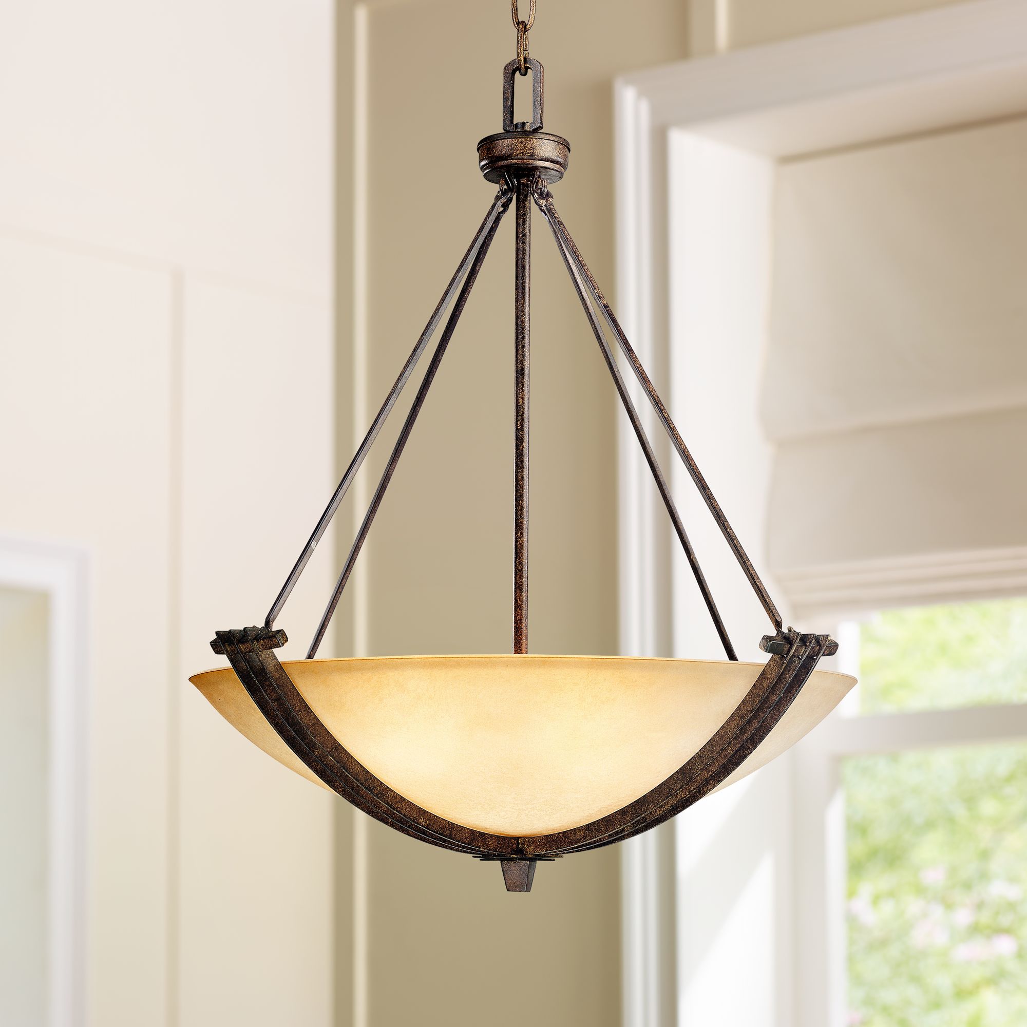 Franklin Iron Works® Crossings Three Light Pendant