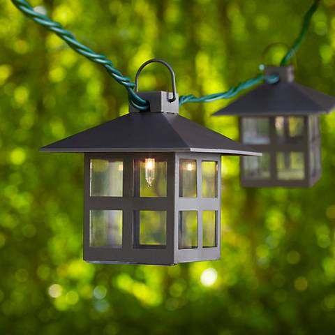 Mission Style Lantern String Party Lights - #92672 Lamps Plus