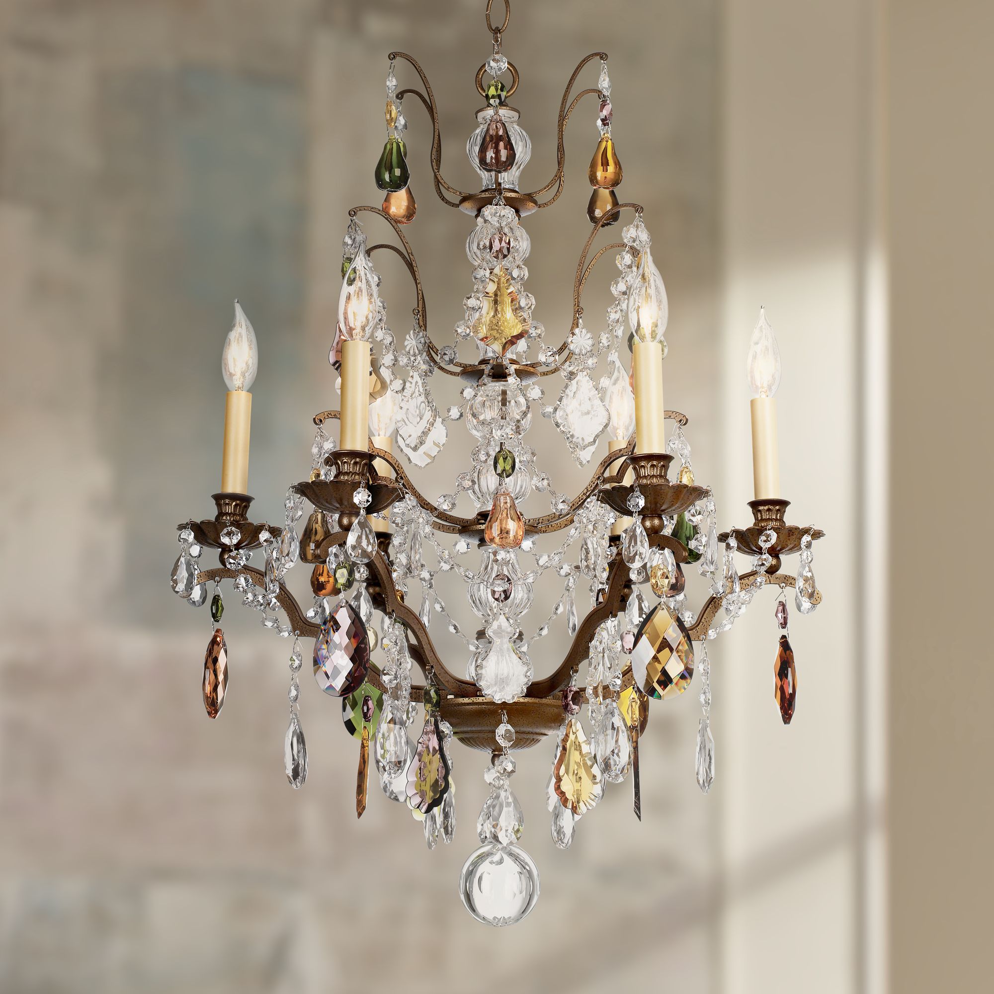 Schonbek Gallia Jewel Tone 22" Wide Chandelier