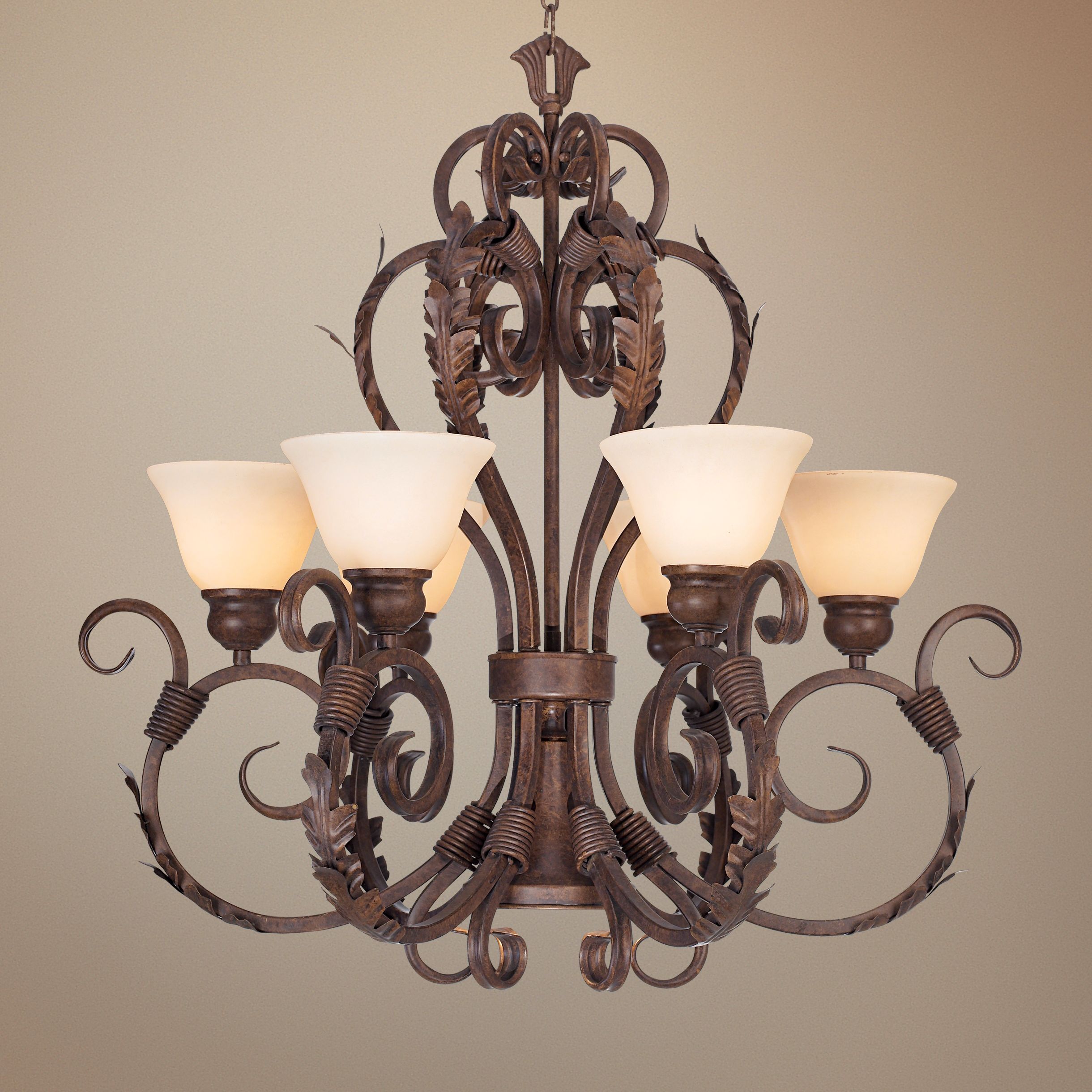 Vicosa Collection Terra Cotta Bronze Finish Chandelier