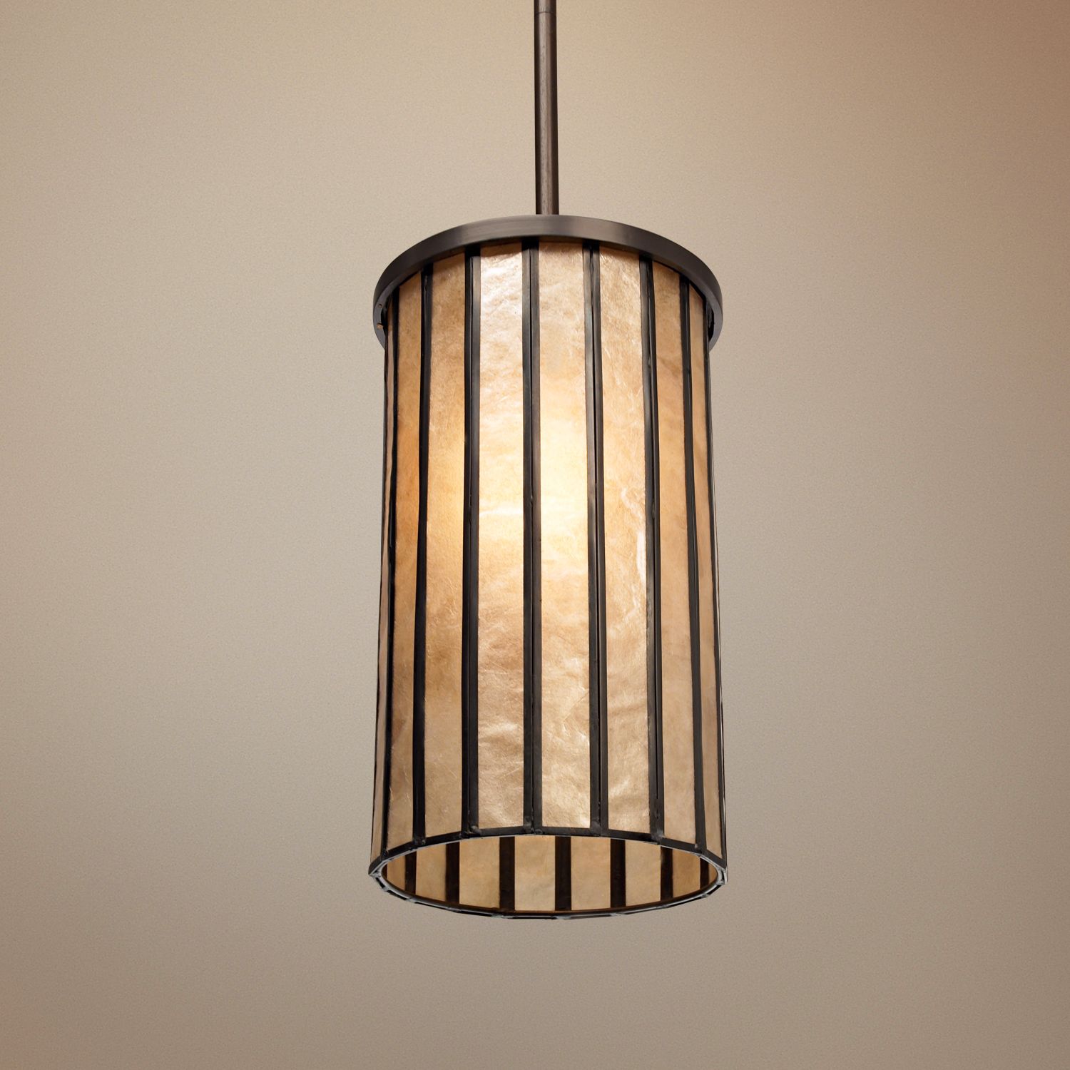 Capiz Shell 6" Wide Mini Pendant Light