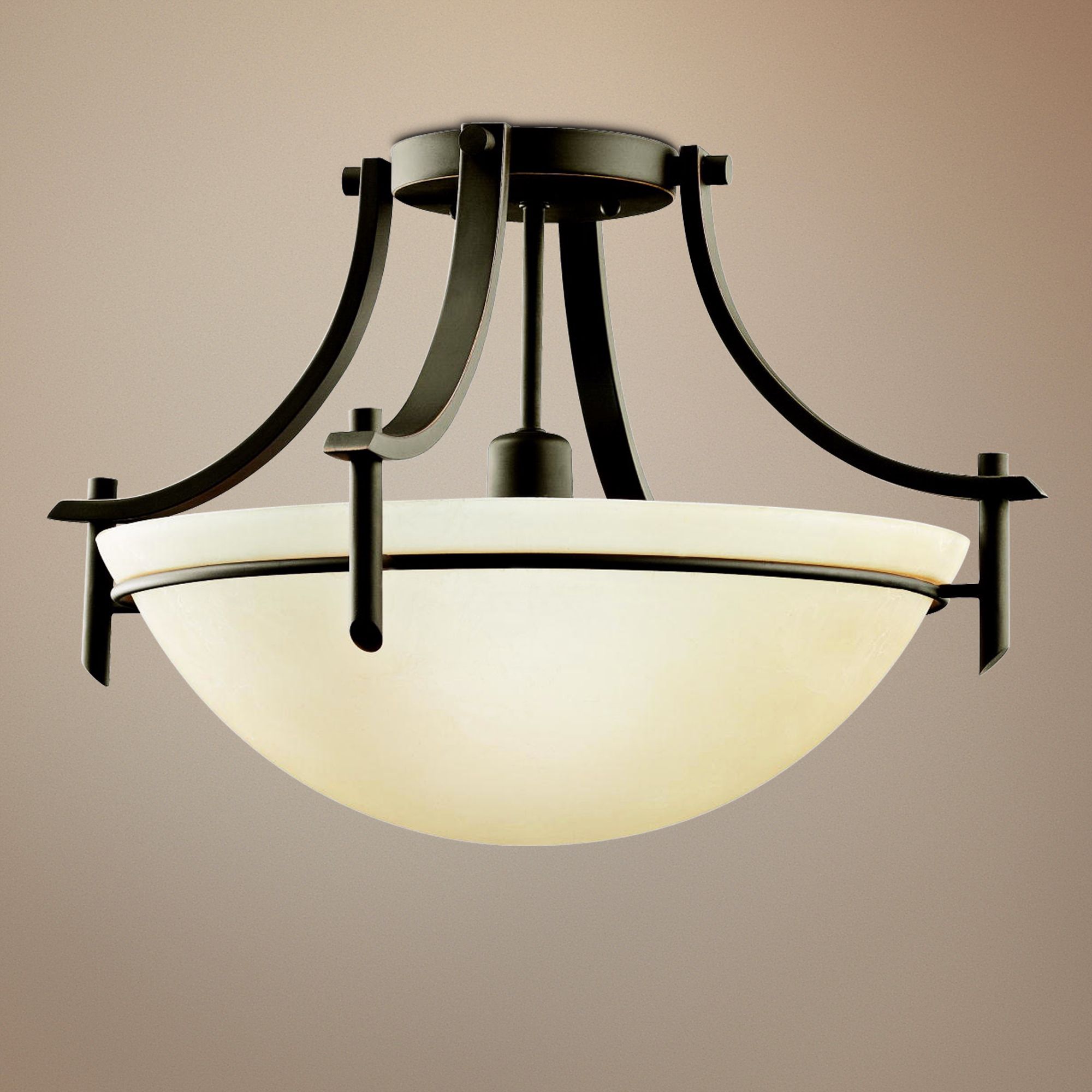 Olympia Bronze 18" Wide Ceiling Light Fixture