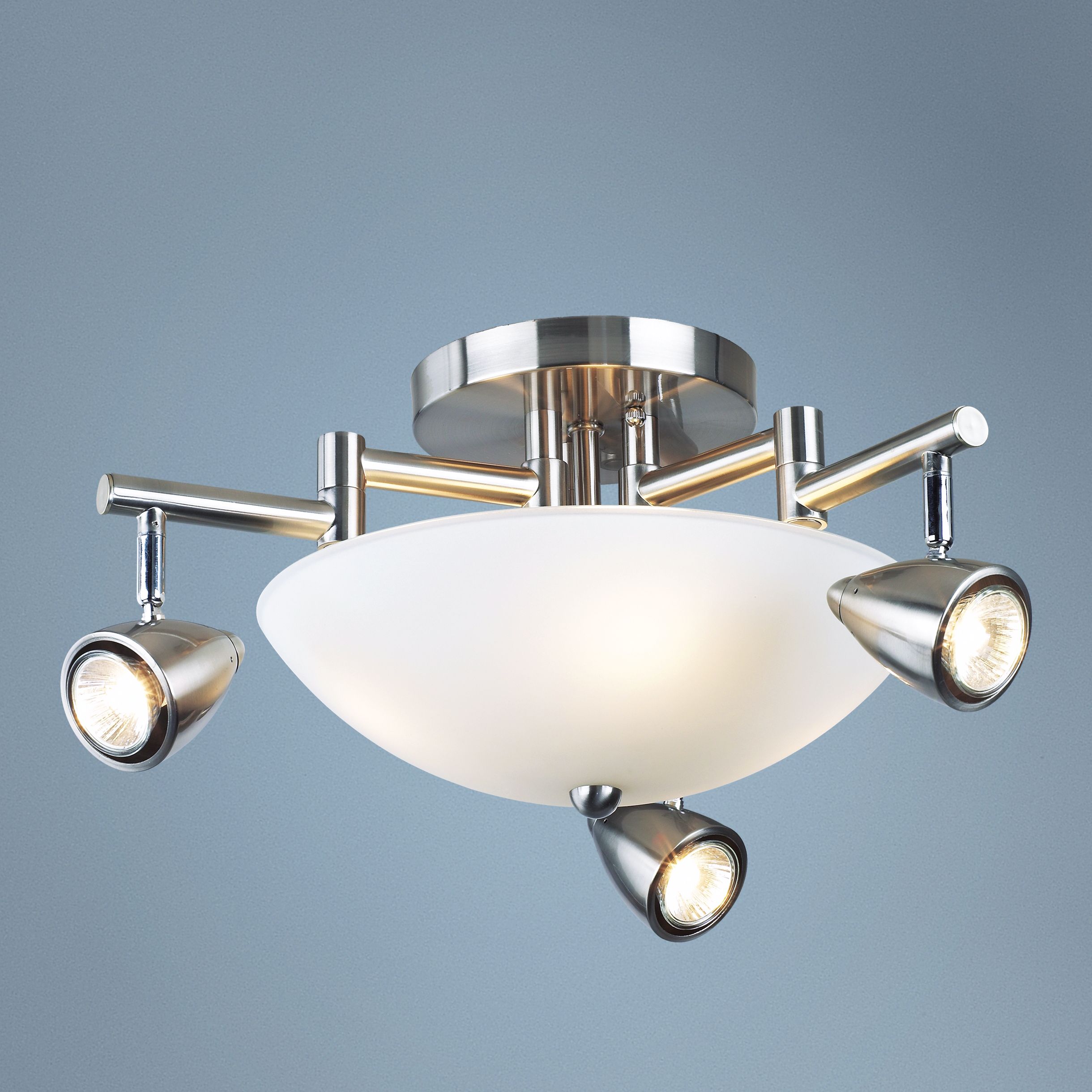 Adjustable 20" Wide Three Arm Ceiling Light Fixture
