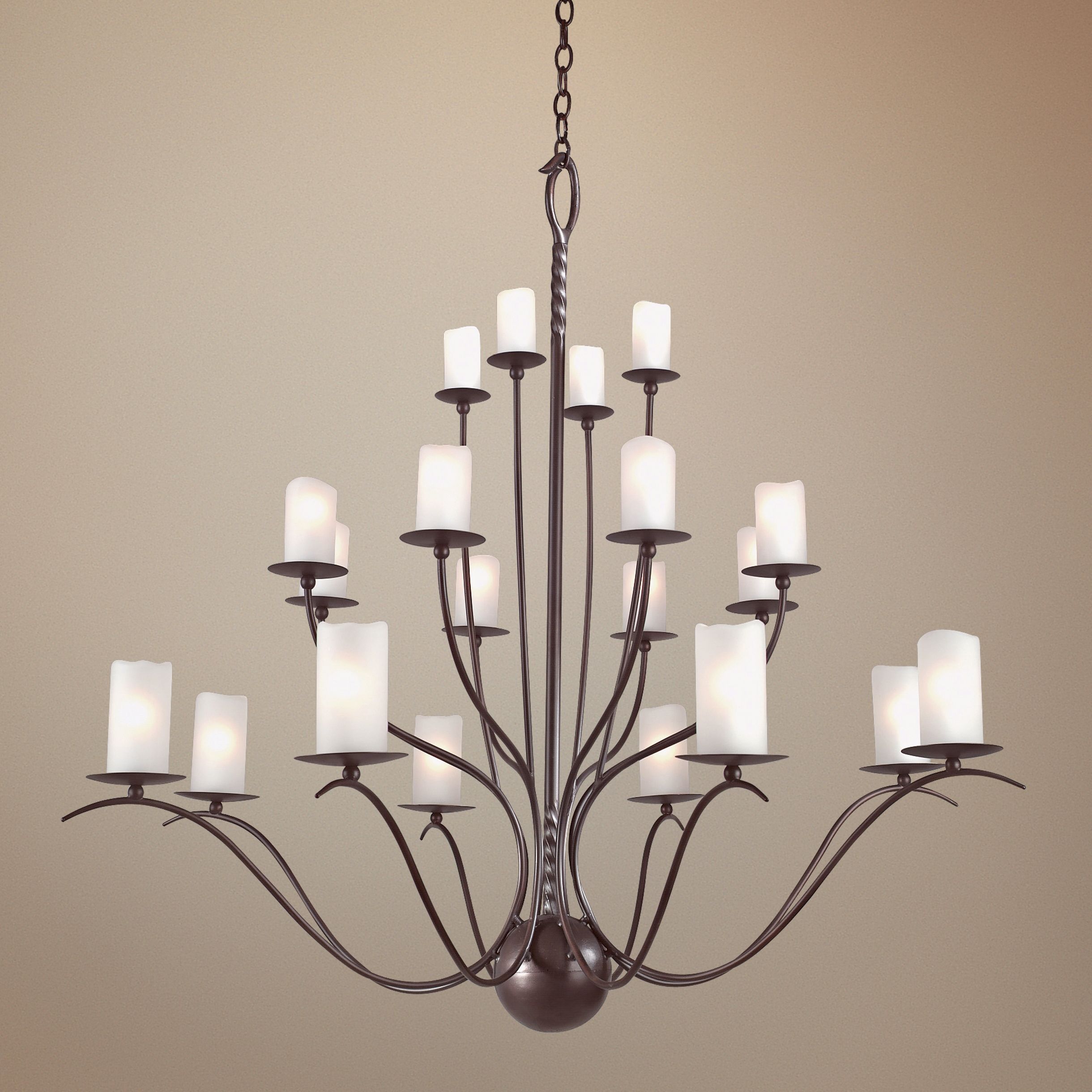 Avalon Hand-Forged Iron 45" Wide 20-Light Chandelier