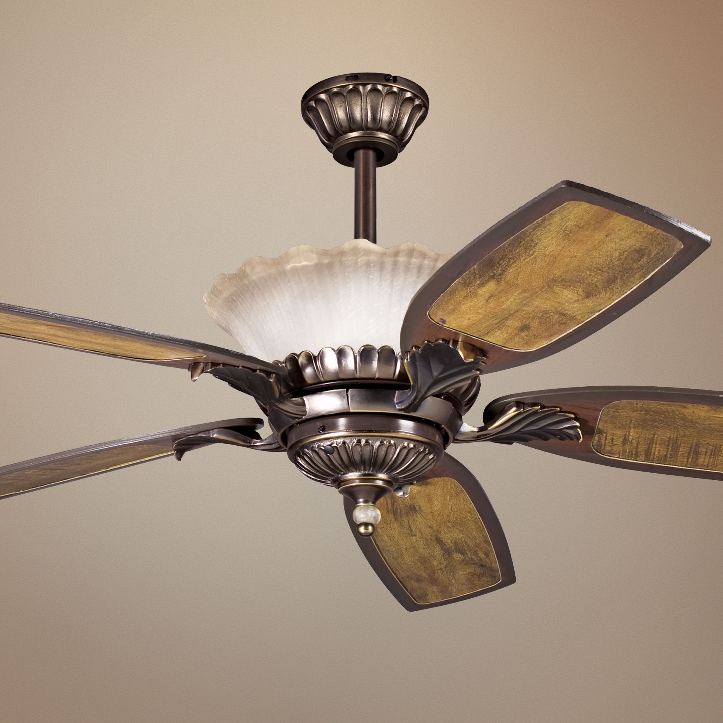 52" Golden Iridescence Oiled Bronze Ceiling Fan