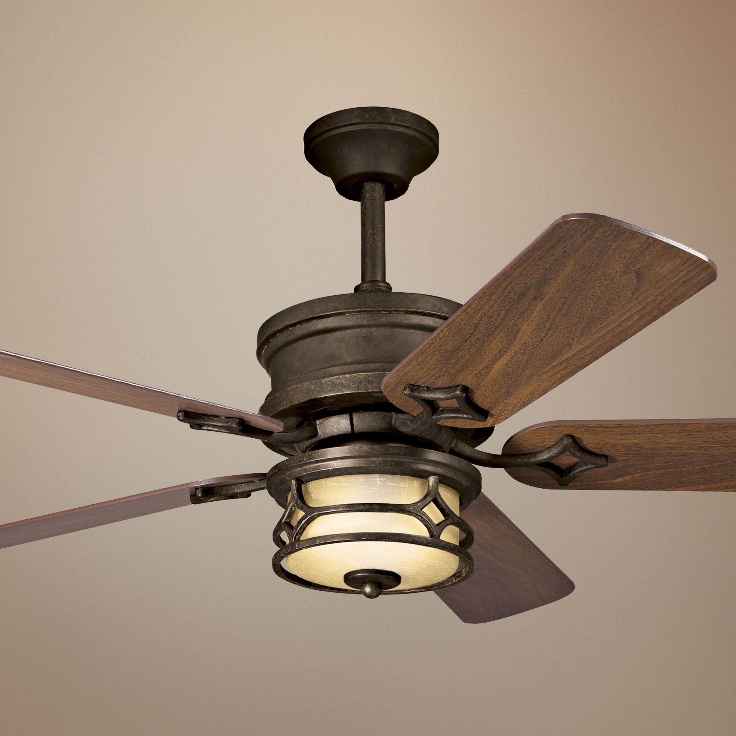 52" Chicago Aged Bronze Ceiling Fan