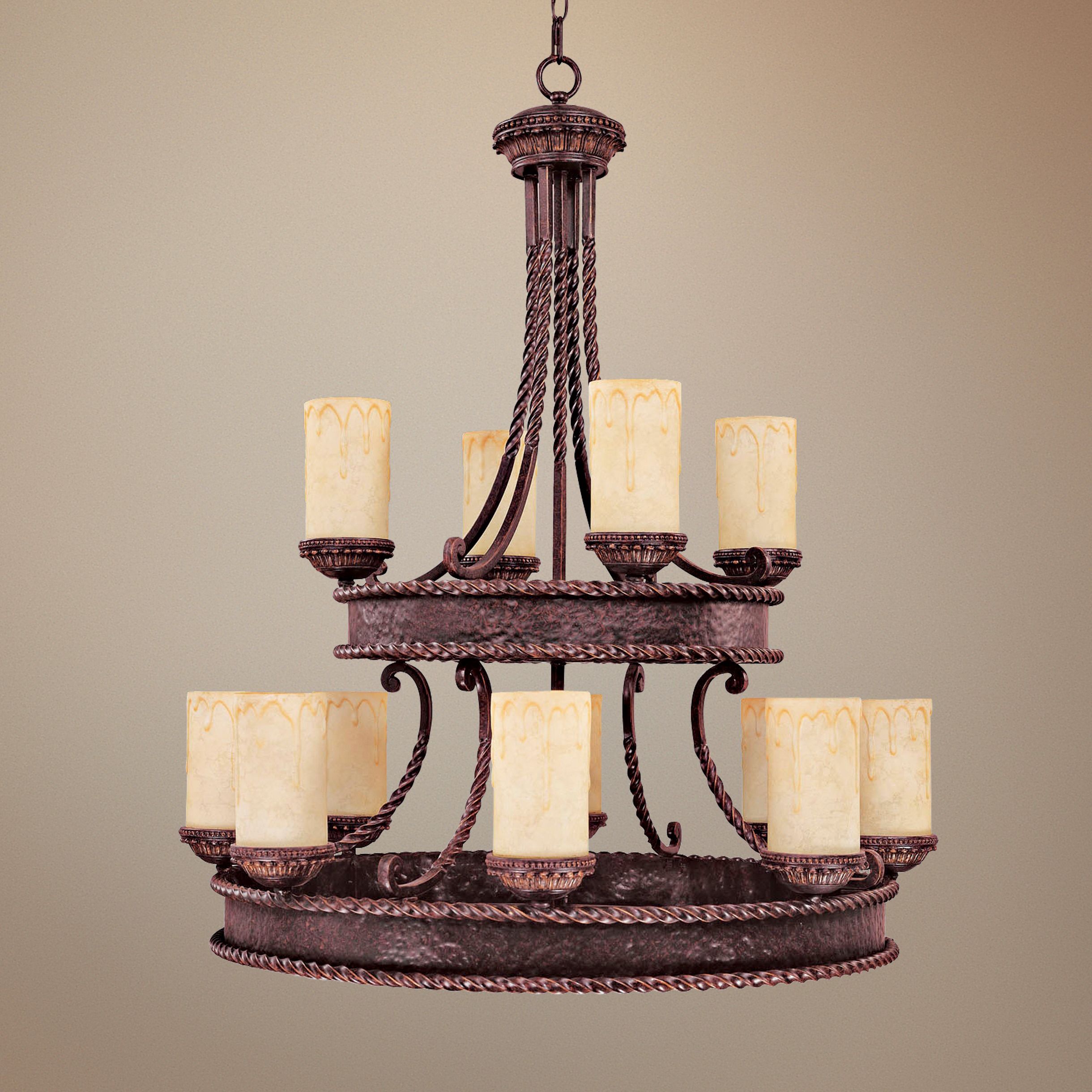 Highlands Collection 41" High Two Tier Round Chandelier