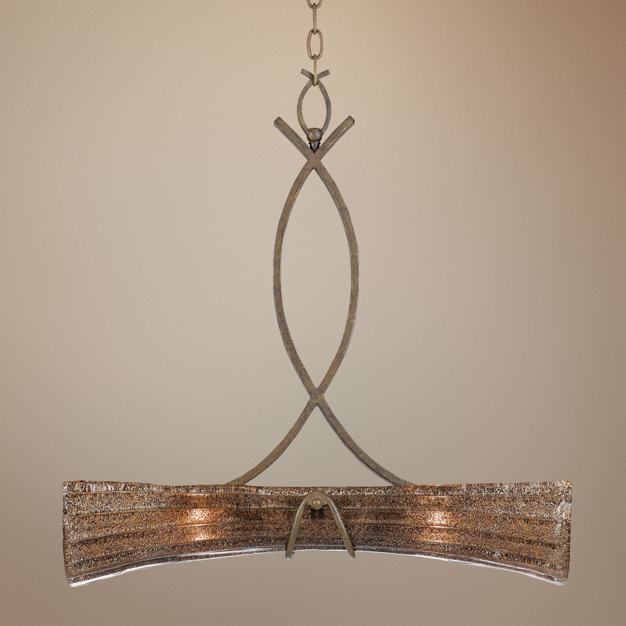 Fiji Collection Aged Bronze Pendant Chandelier