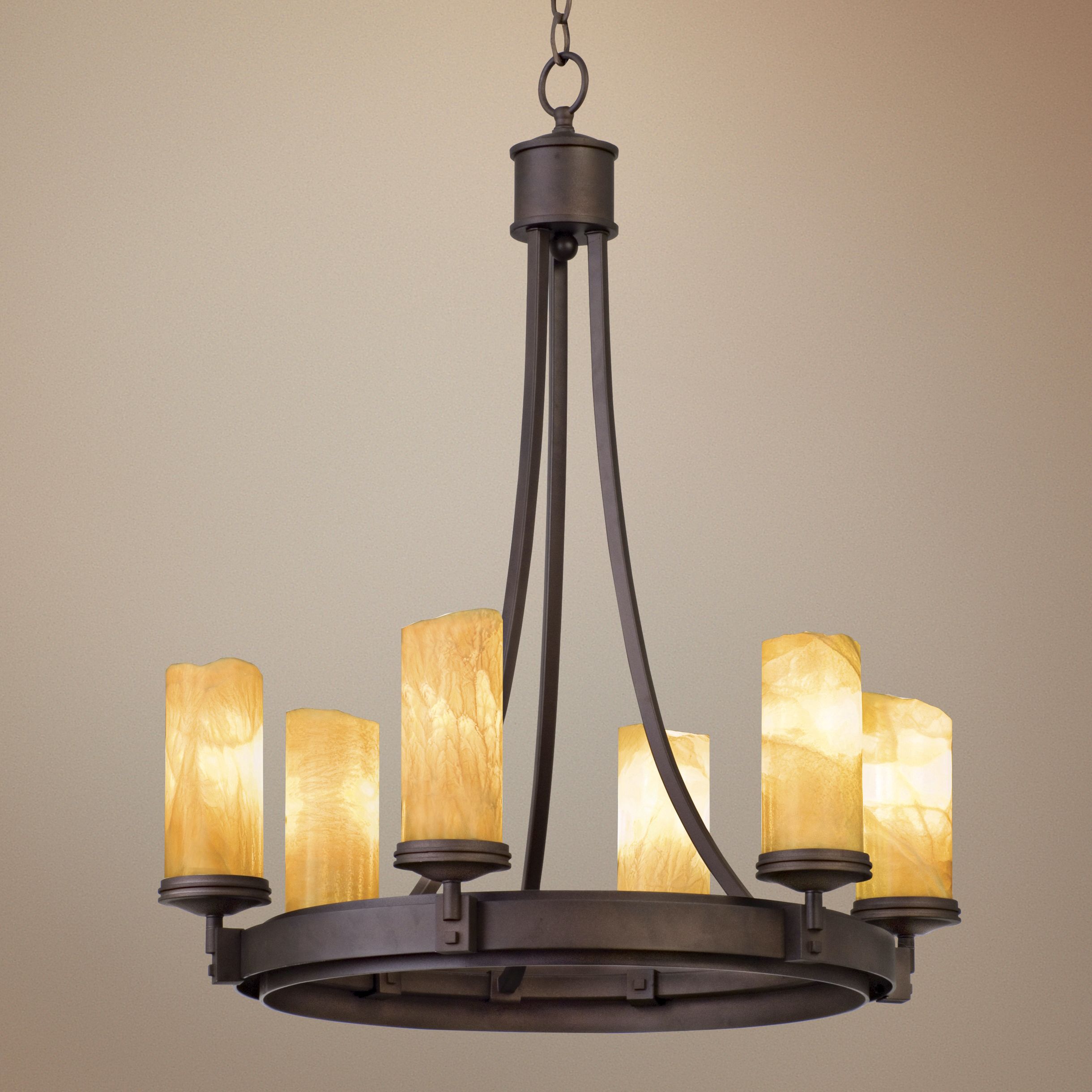 Espille Bronze Six Light Chandelier