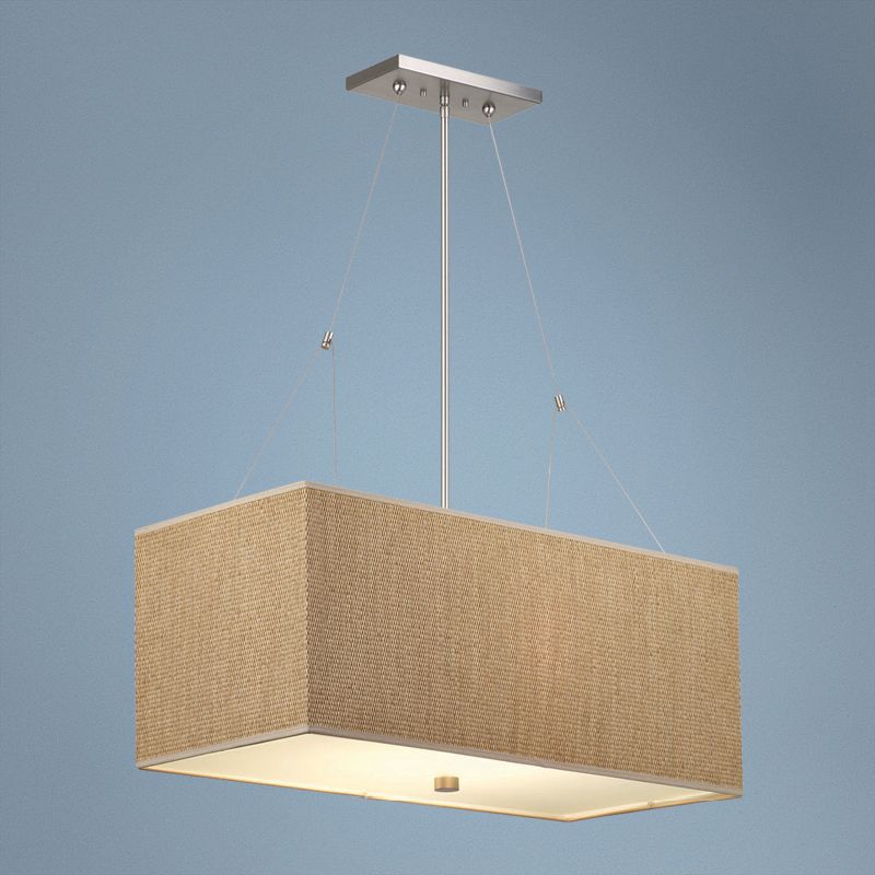 Forecast Alexis Satin Nickel 3-Light Rectangular Chandelier