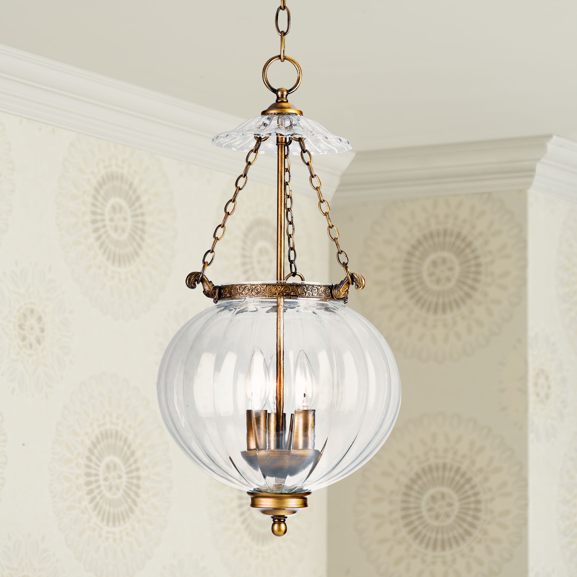 Camden Collection Brass Finish Pendant Chandelier