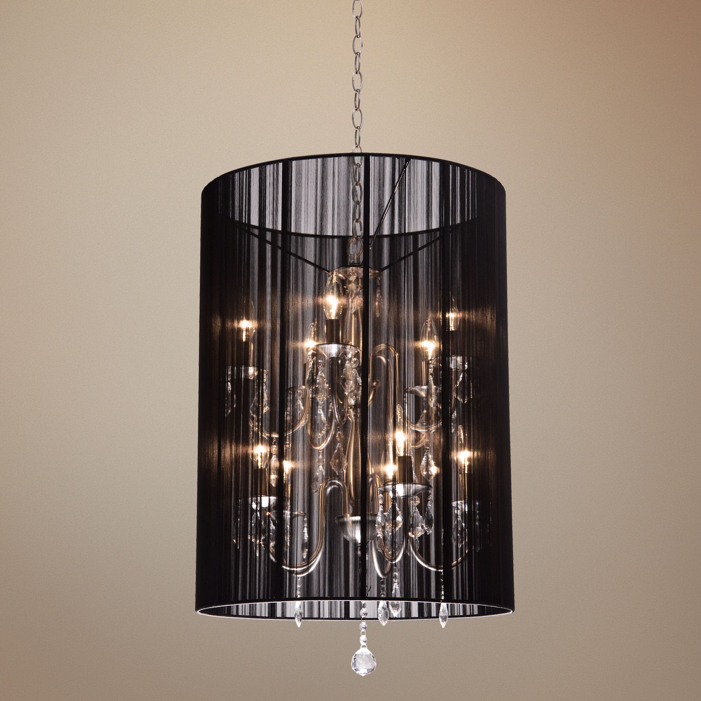 Artcraft Claremont Black 20" Wide Nickel Chandelier