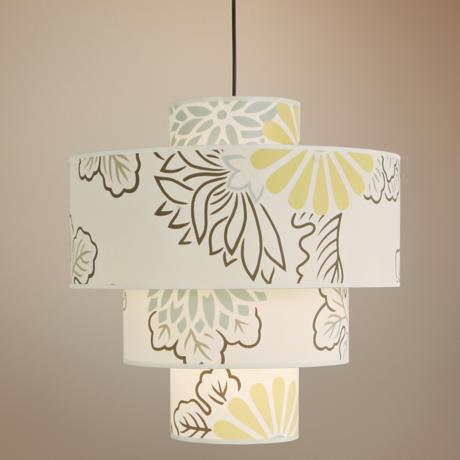 Lights Up! Kimono Deco 21" Wide Pendant Light