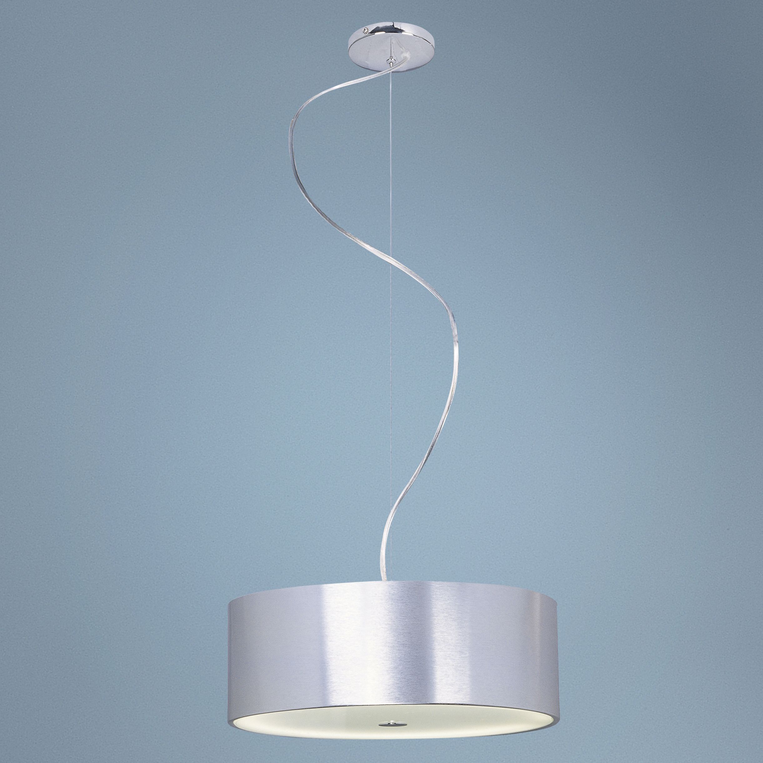 Chrome and Brushed Aluminum Pendant Light