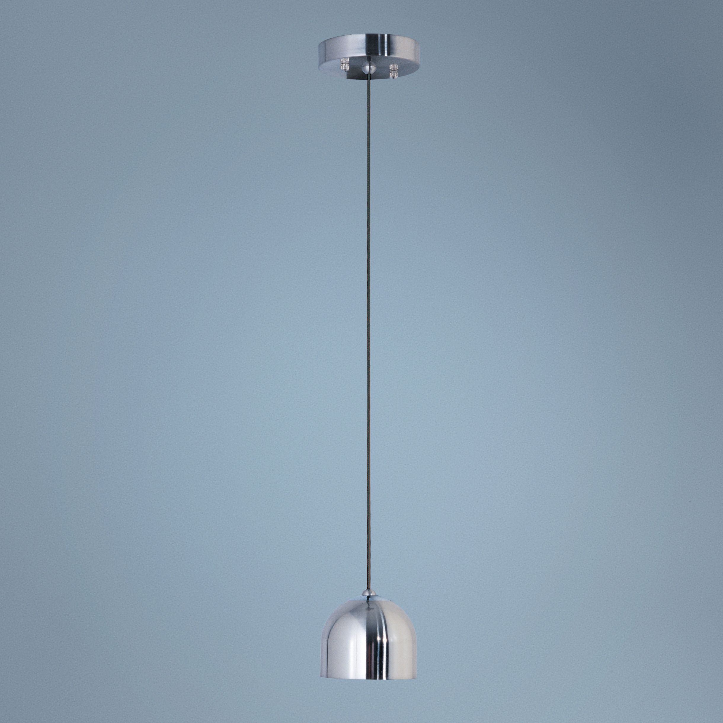 Satin Nickel Suspended Halogen Pendant Light