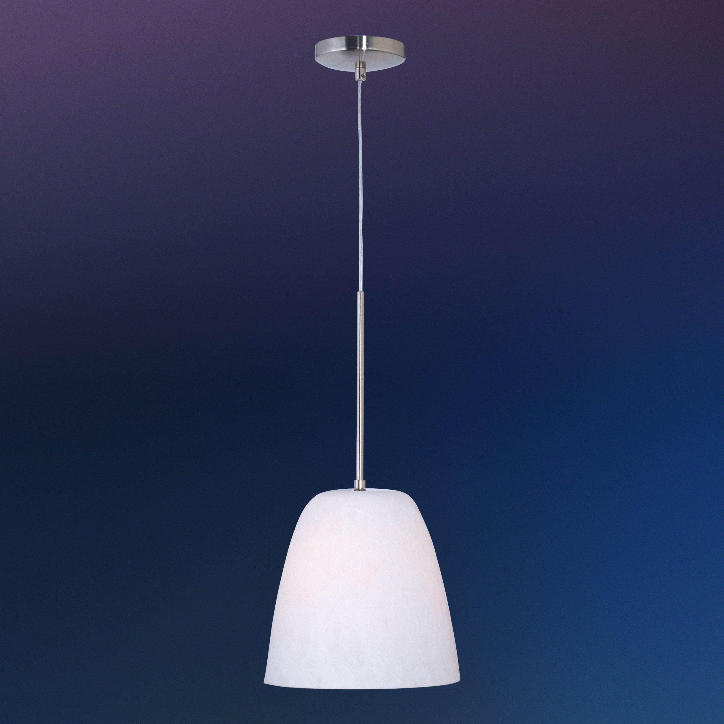 Caramel Cream Glass Satin Nickel Pendant Light