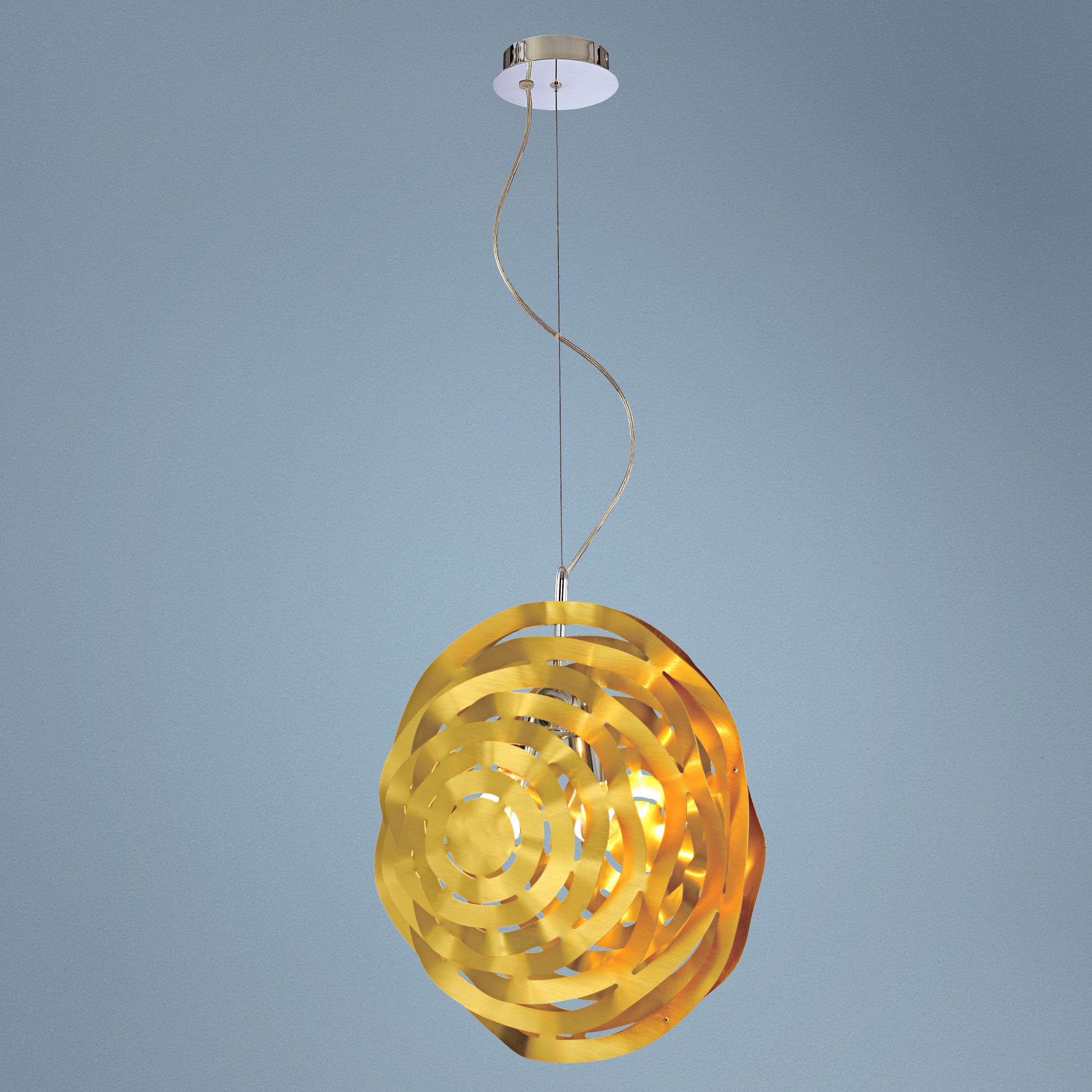 Sereniti 2-Light Gold Pendant Chandelier