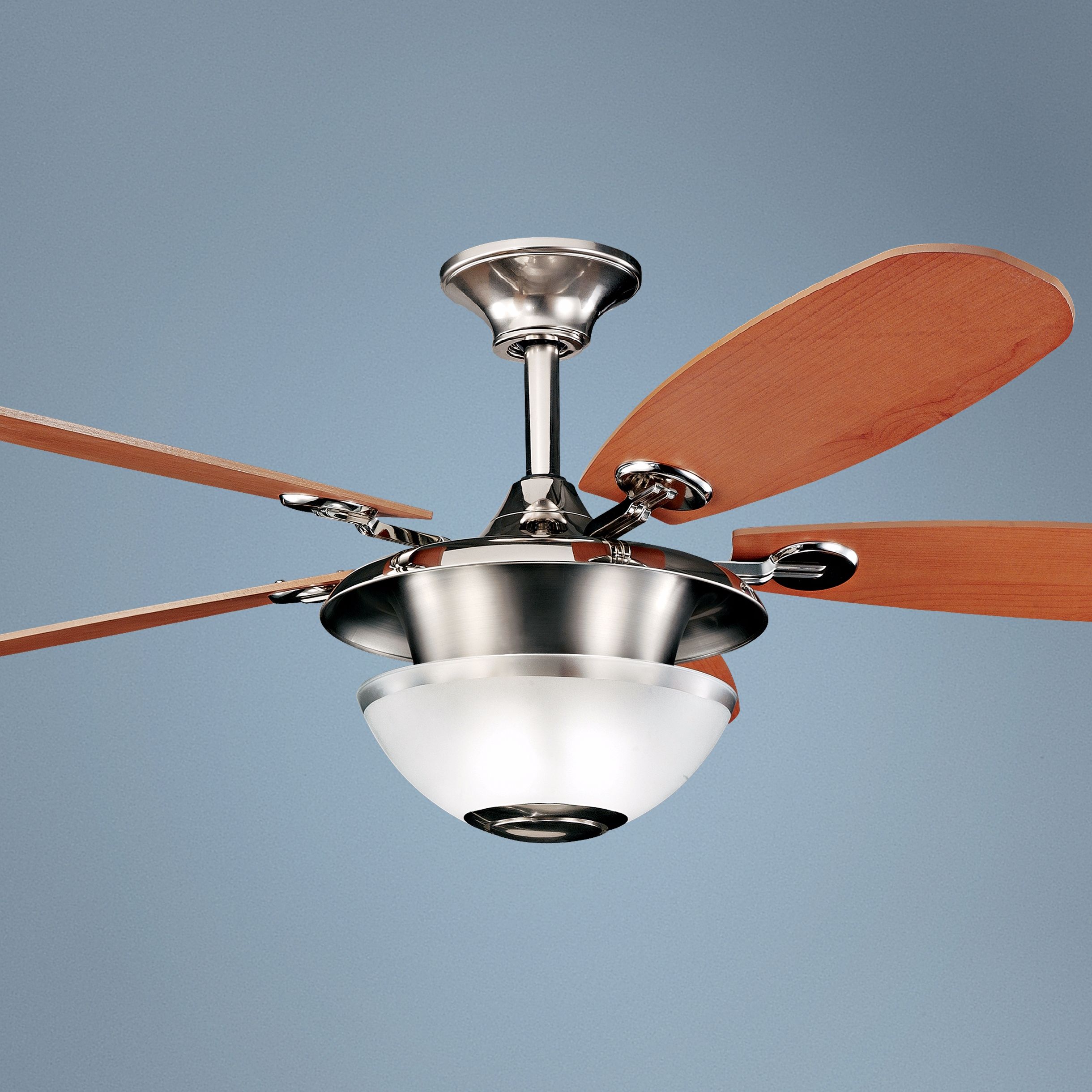 52" Kichler Keswick Polished Nickel Ceiling Fan
