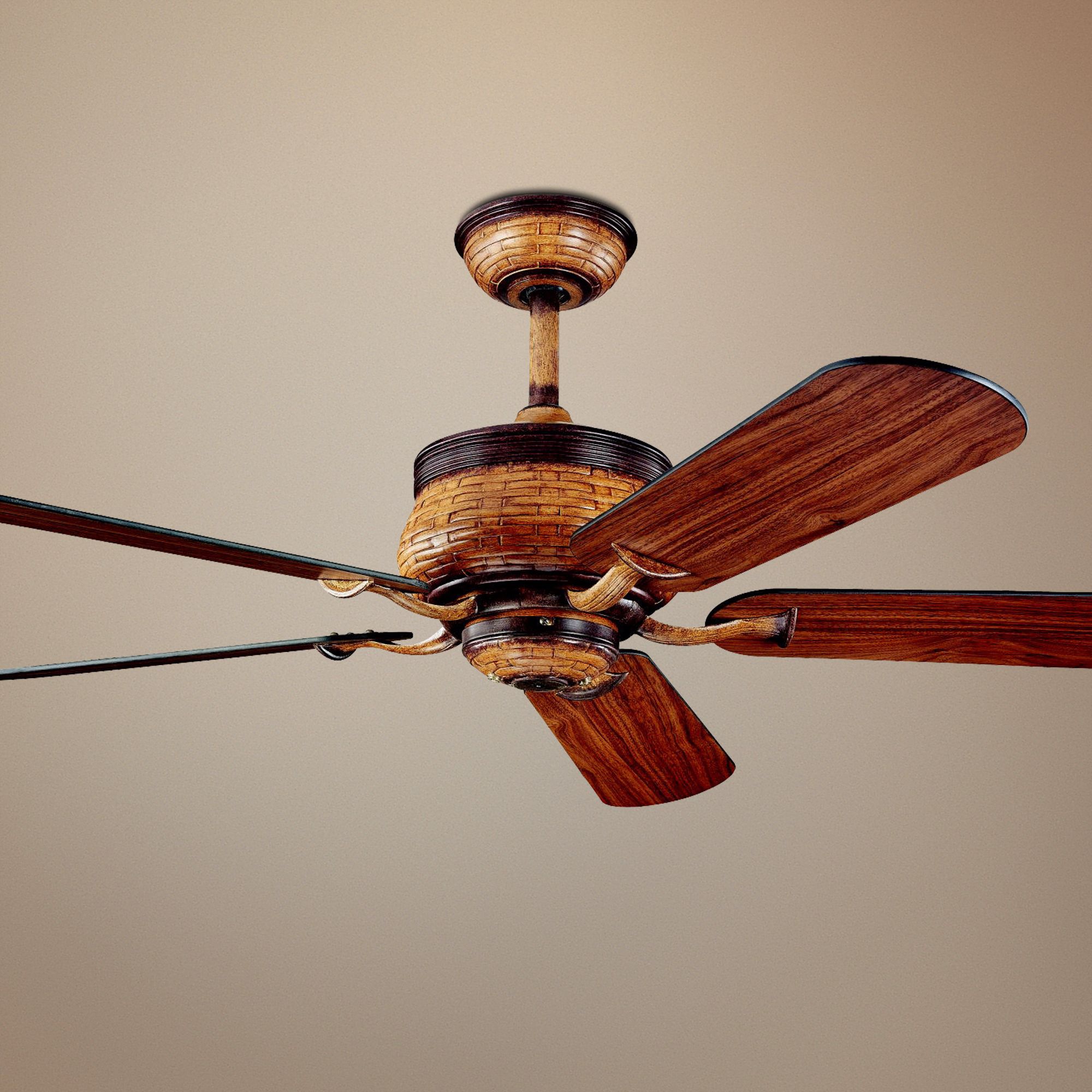 52" Kichler Novella Antique Leather Ceiling Fan