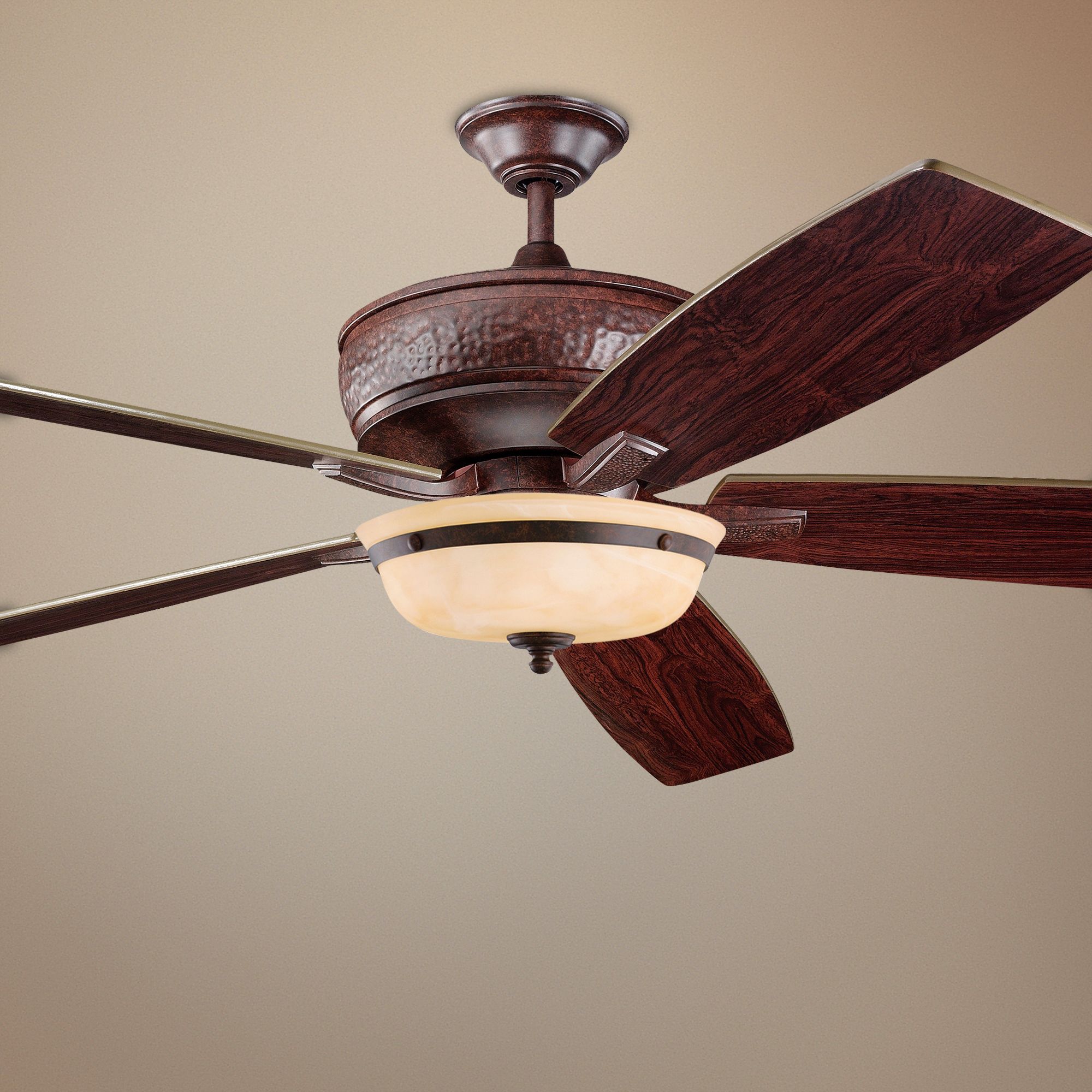 70" Kichler Monarch Bronze Ceiling Fan with Light Kit