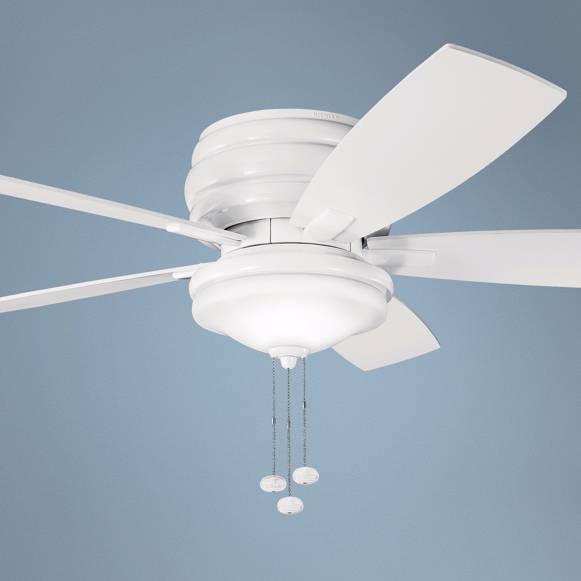 52" Kichler Windham Powder Coat White In/Outdoor Ceiling Fan