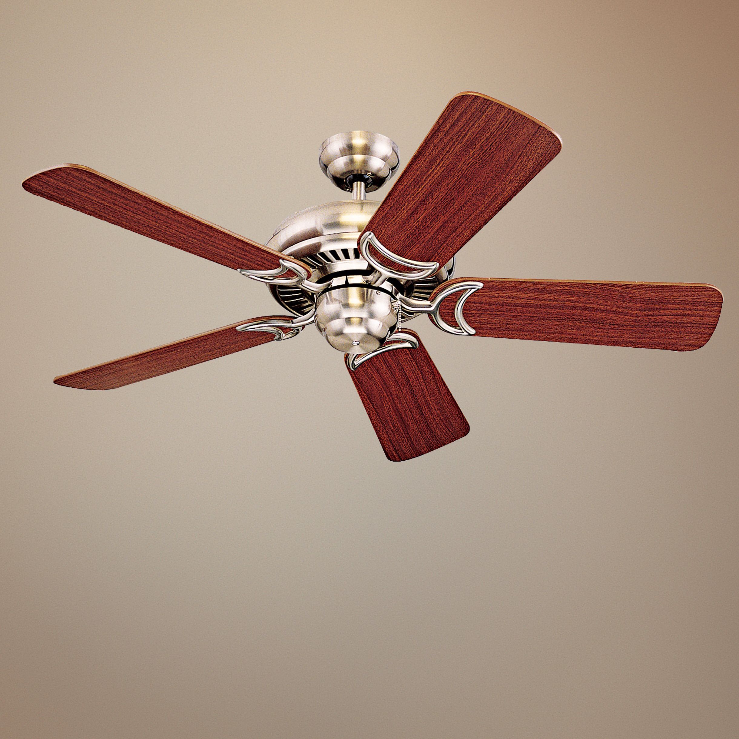 44" Designer Supreme II Brushed Steel Finish Ceiling Fan