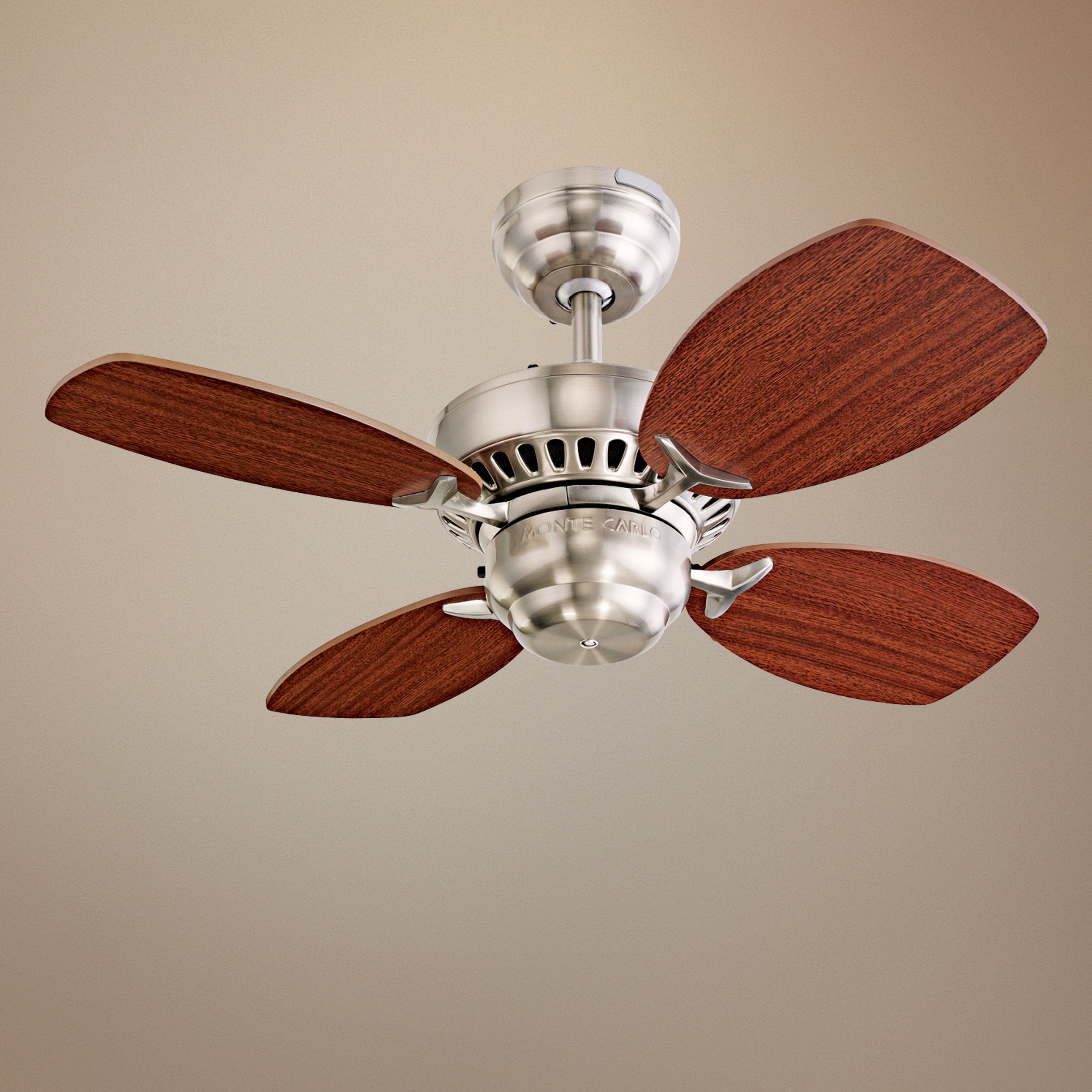 28" Colony II Brushed Steel Finish Ceiling Fan