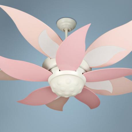 52" Craftmade Bloom Pink and White Ceiling Fan with Light - #J1976 ...