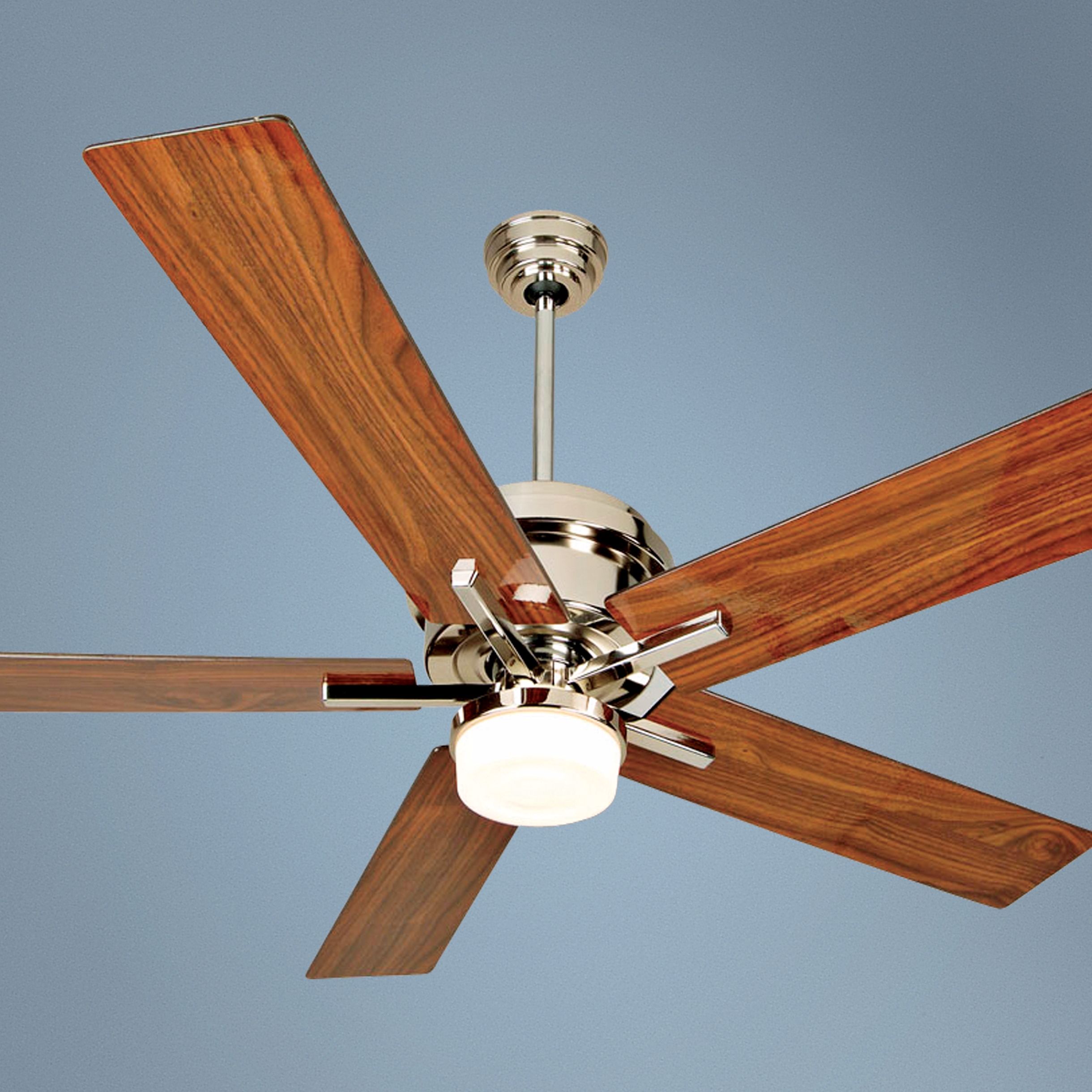 52" Craftmade Grant Nickel and Walnut Blades Ceiling Fan