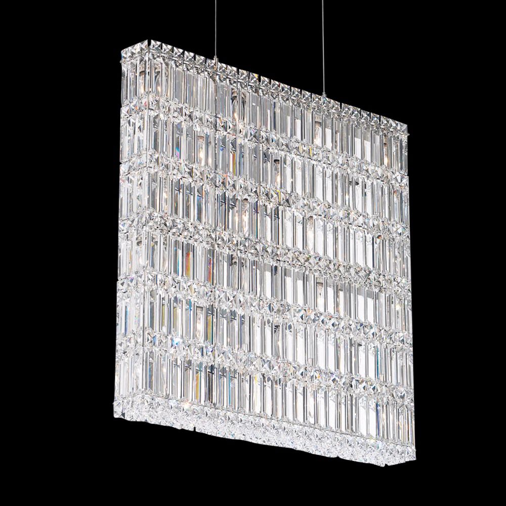 Schonbek Quantum Silver 24 1/2" Wide Crystal Chandelier