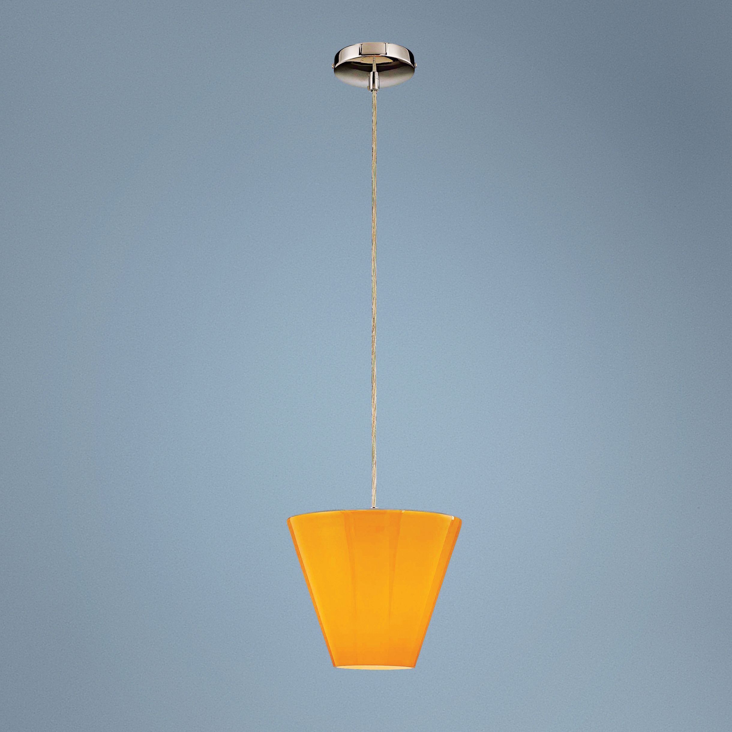 George Kovacs Amber Glass 9 1/2" Wide Mini Pendant Light