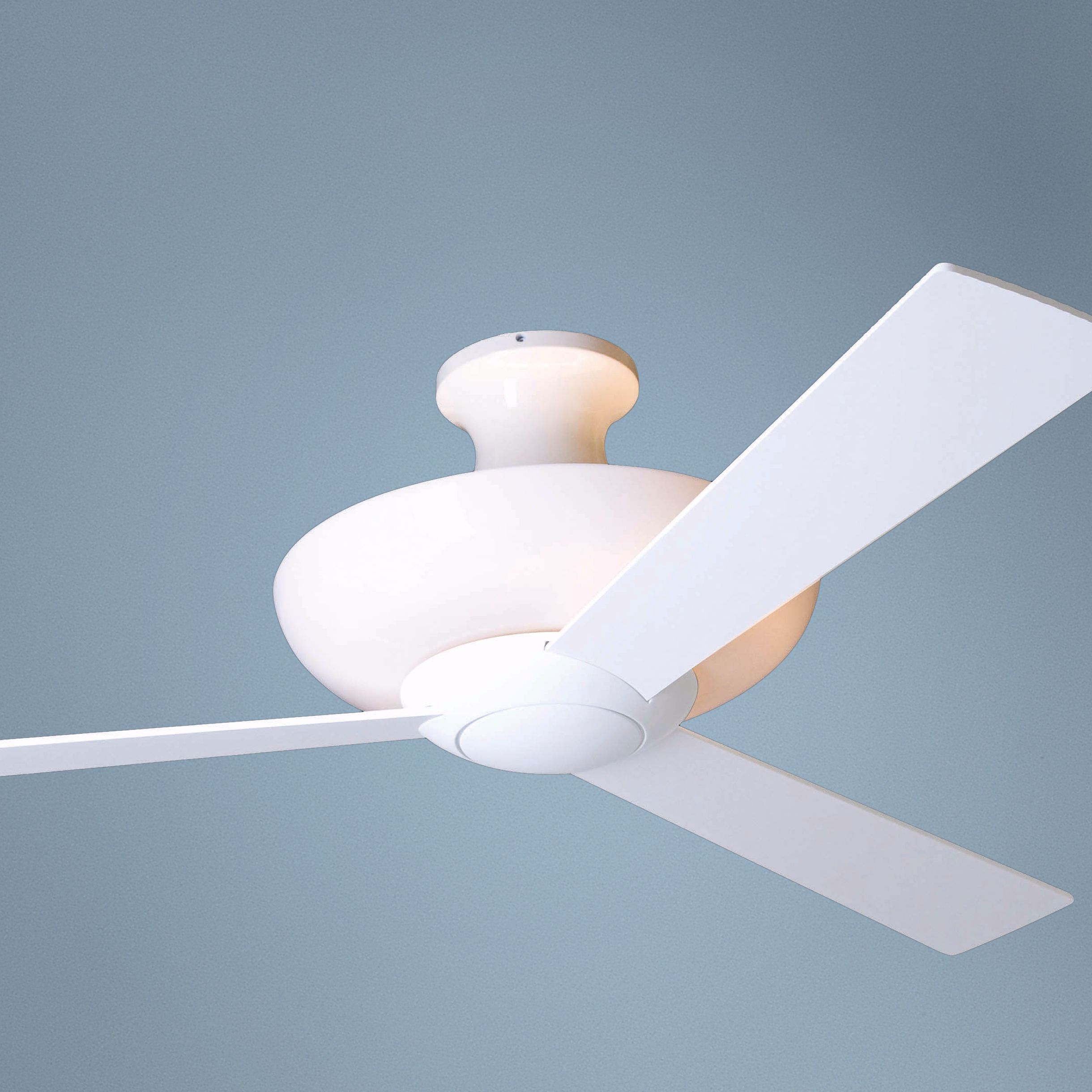 52" Gloss White Aurora Hugger with Uplight Ceiling Fan