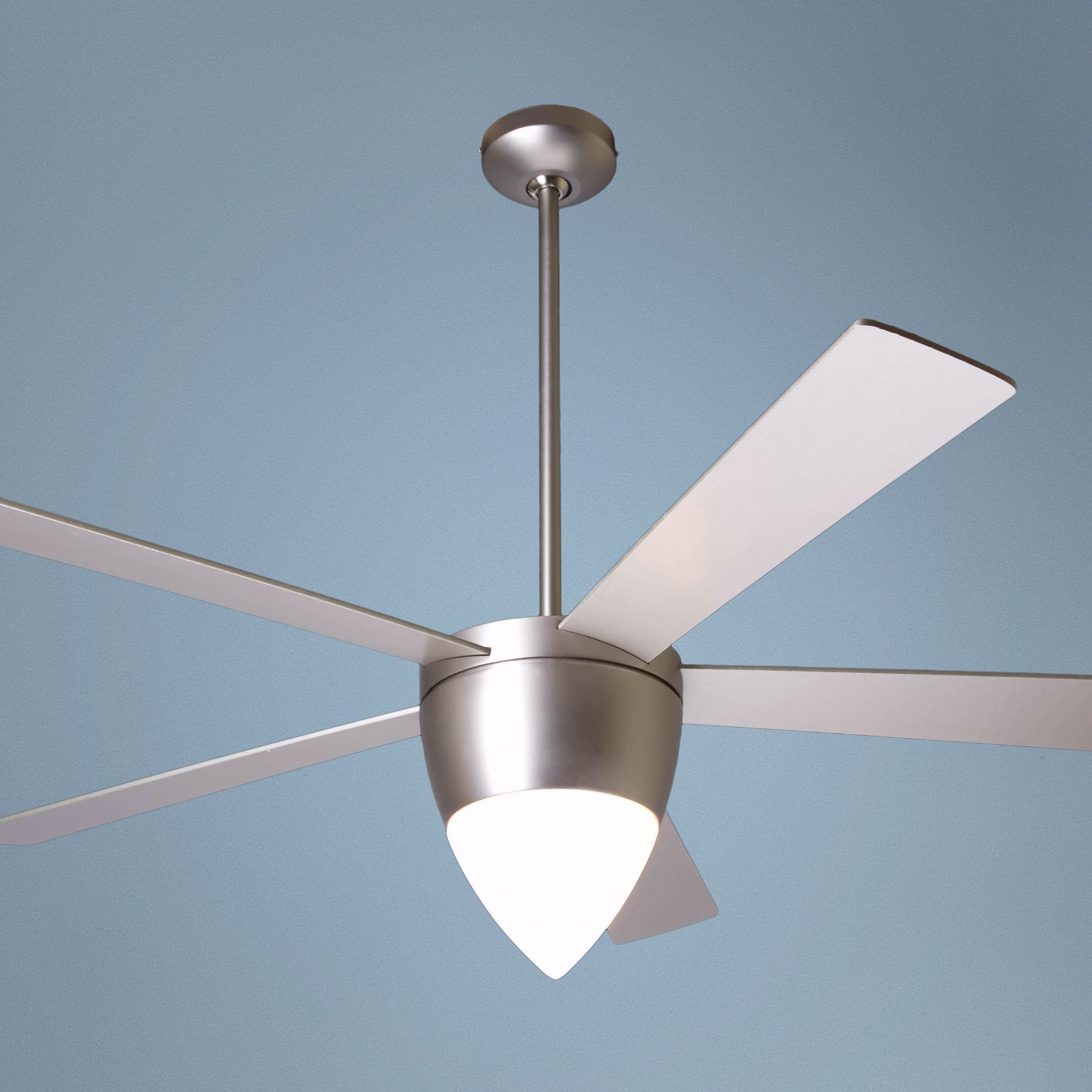 52" Modern Fan Nimbus Matte Nickel with Light Ceiling Fan