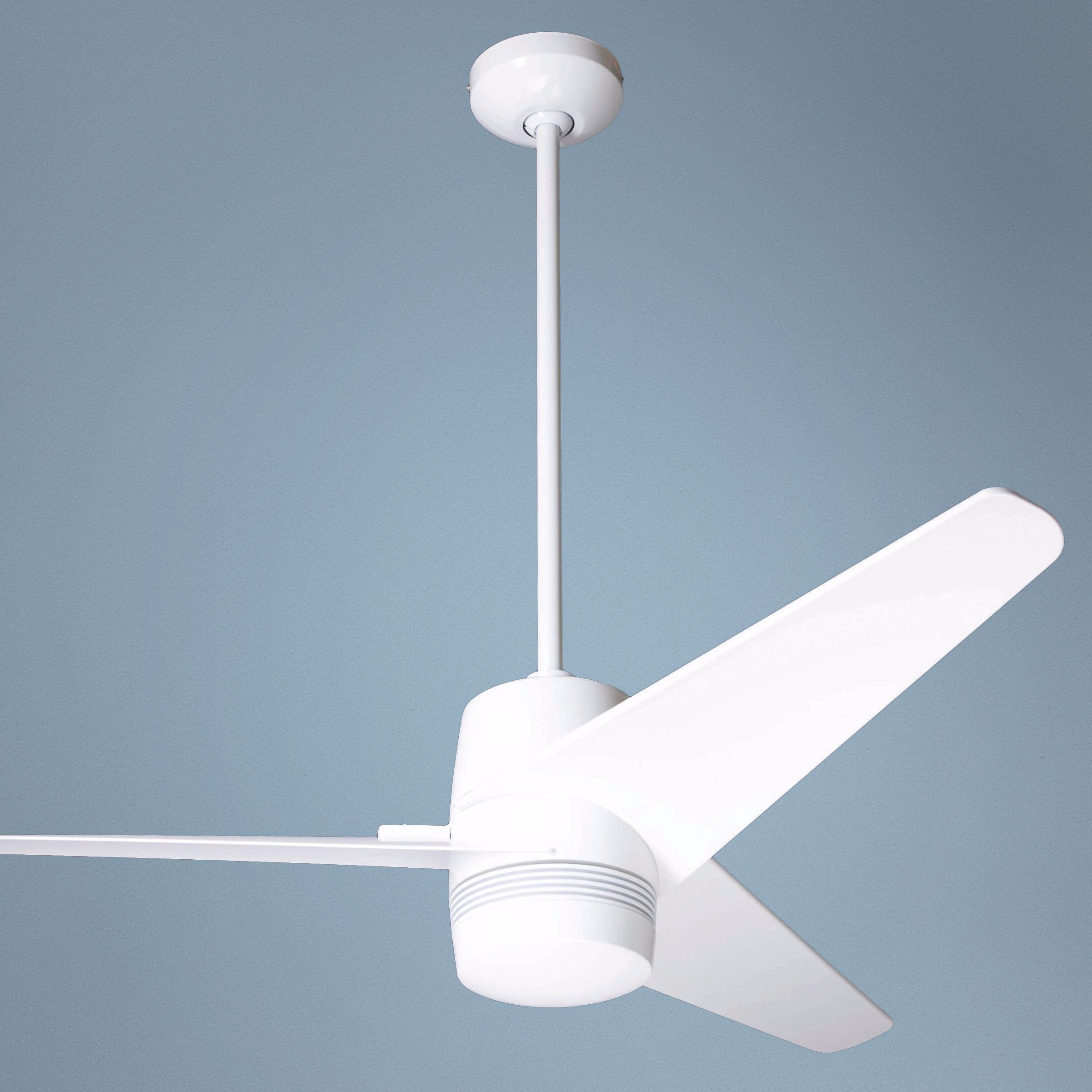 50" Modern Fan Velo Gloss White Ceiling Fan