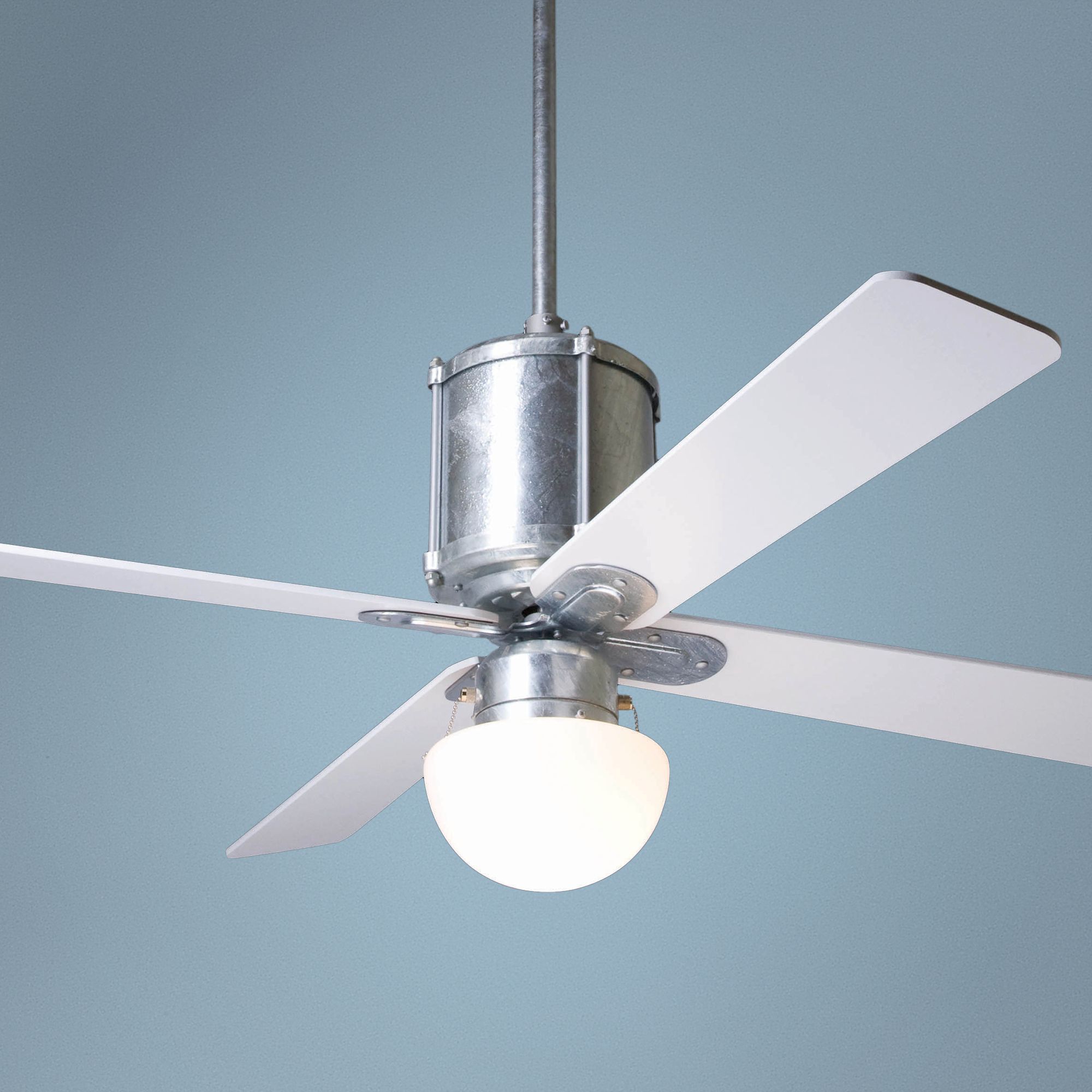 52" Modern Fan Industry Galvanized with Light Ceiling Fan